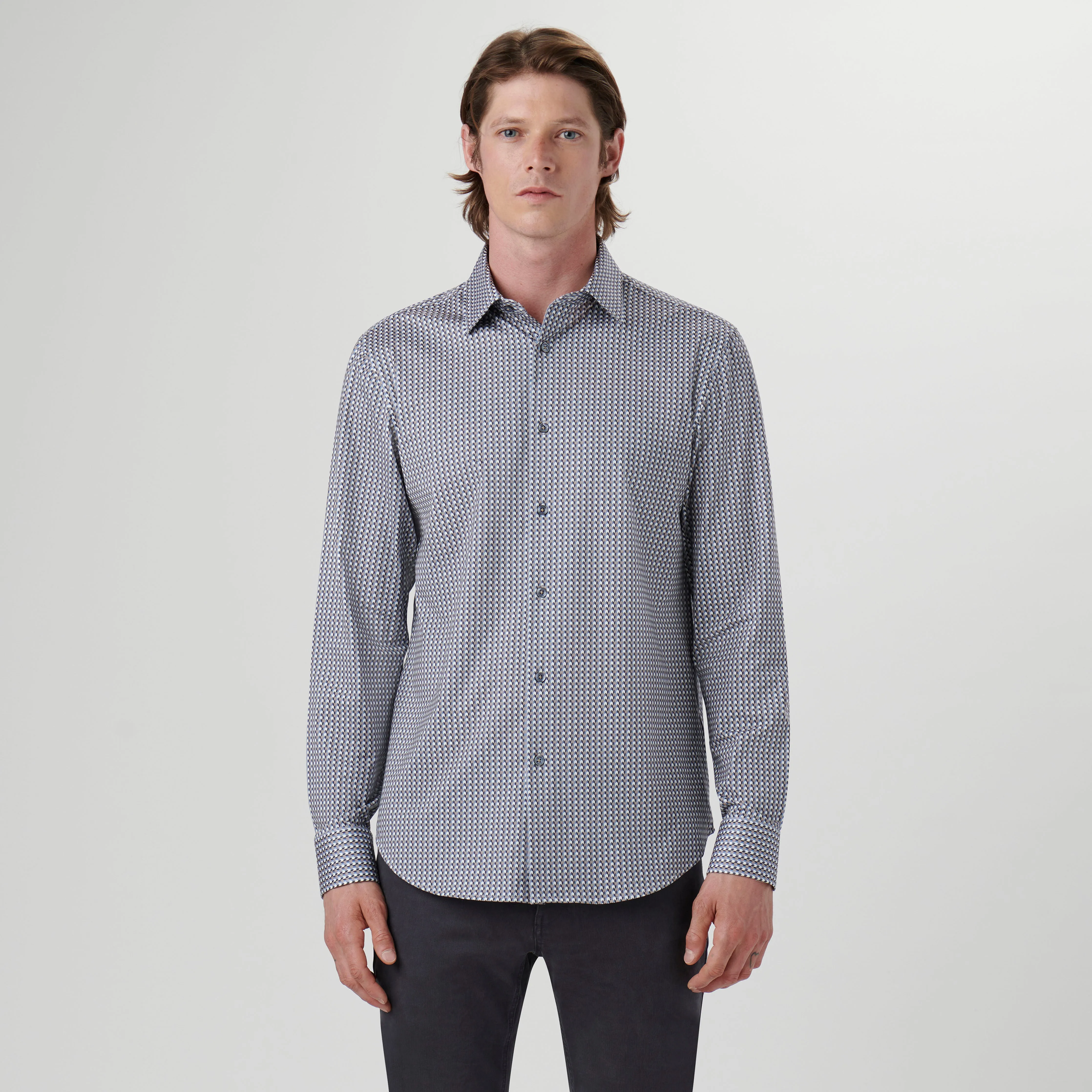 James Arrow Stripe OoohCotton Shirt sold by Bugatchi product image thumbnail 2