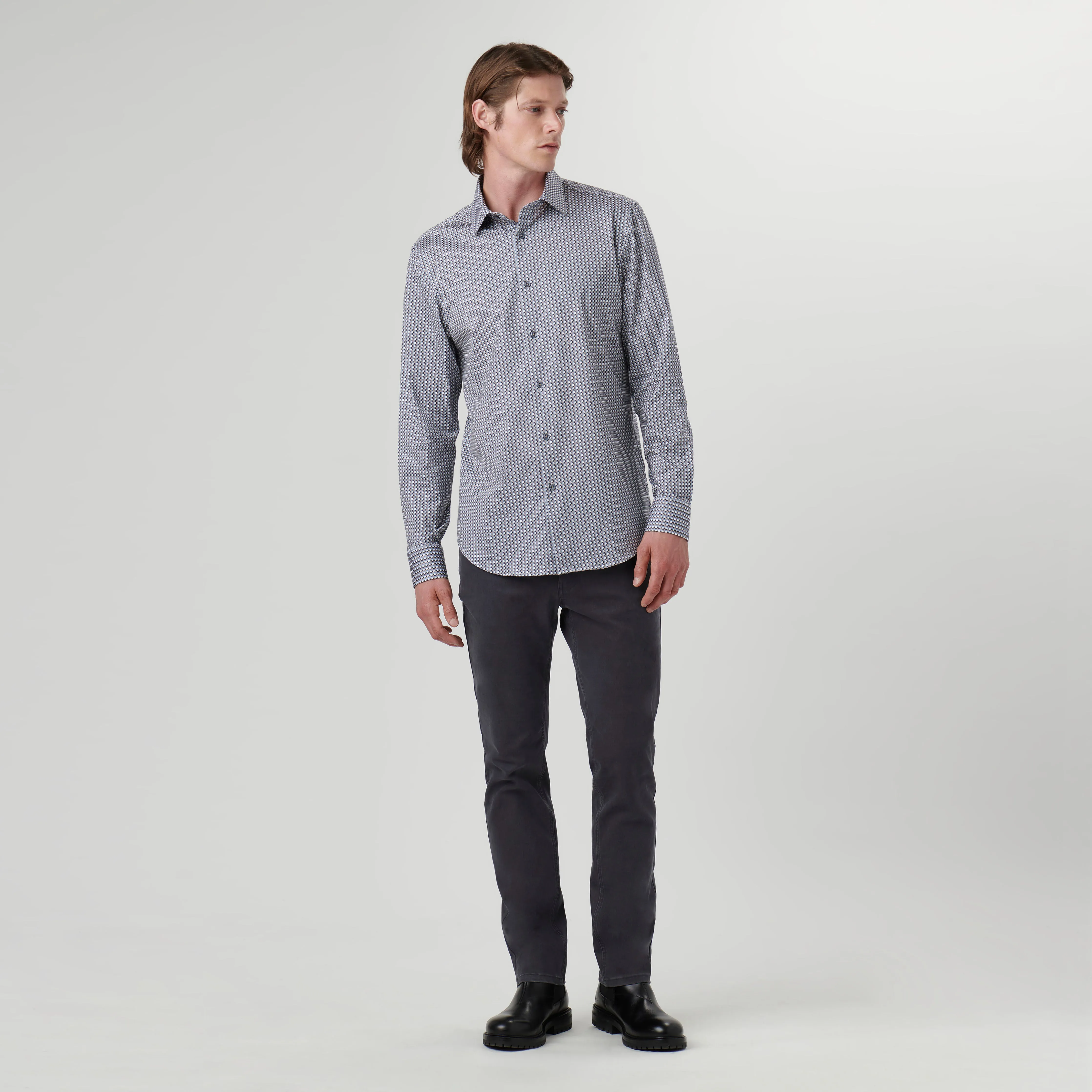 James Arrow Stripe OoohCotton Shirt sold by Bugatchi product image thumbnail 5