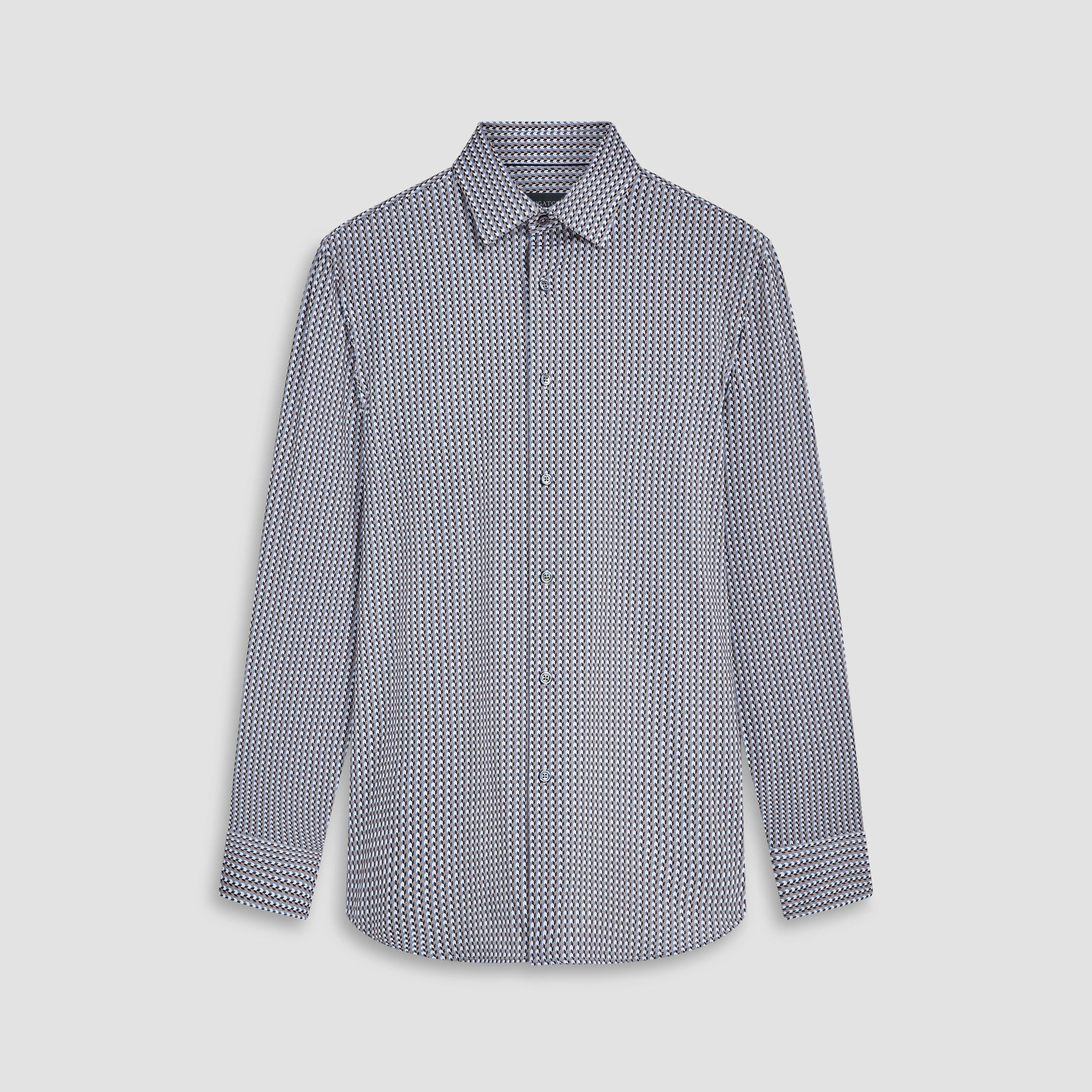 James Arrow Stripe OoohCotton Shirt sold by Bugatchi
