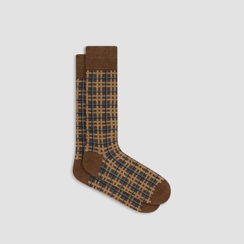 Plaid Check Mid-Calf Socks sold by Bugatchi