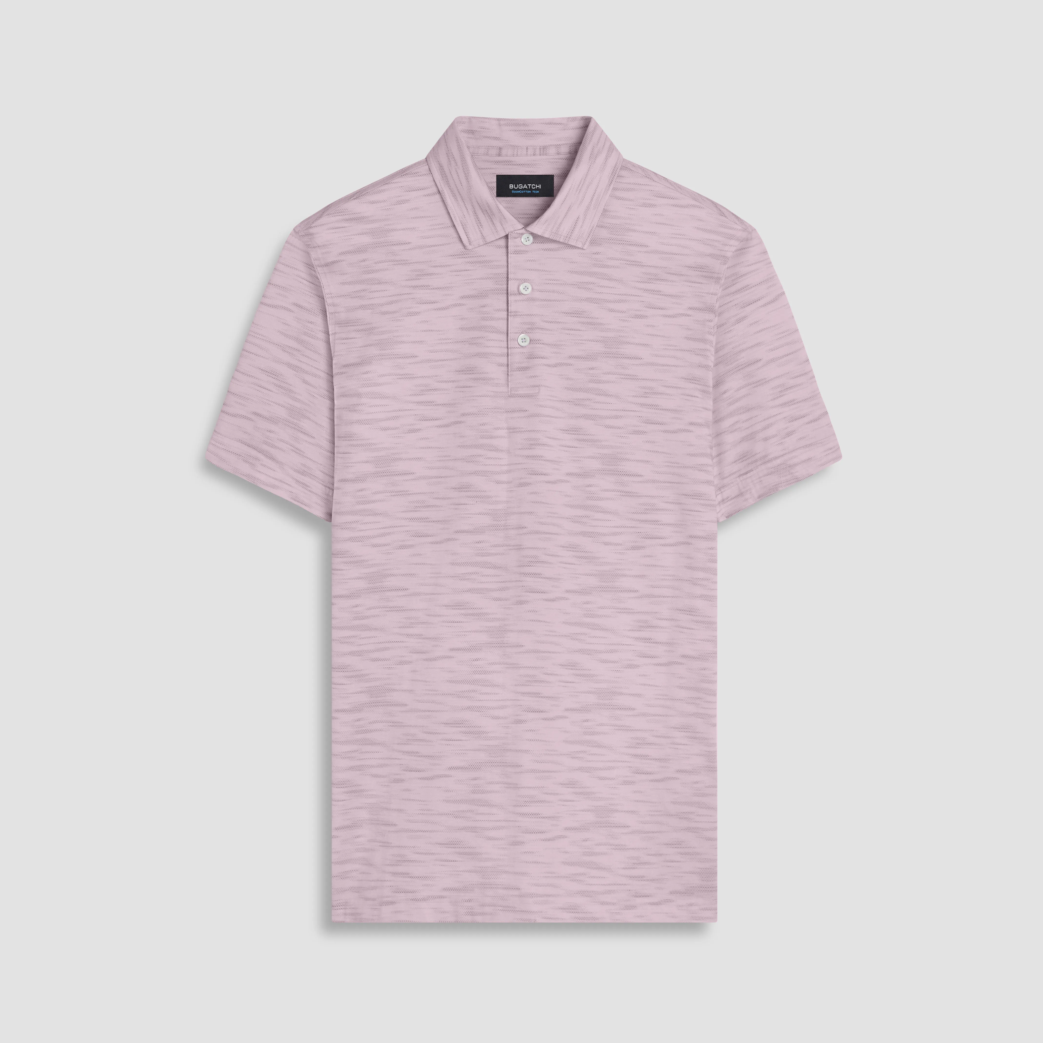 Victor Striated Print OoohCotton Polo sold by Bugatchi