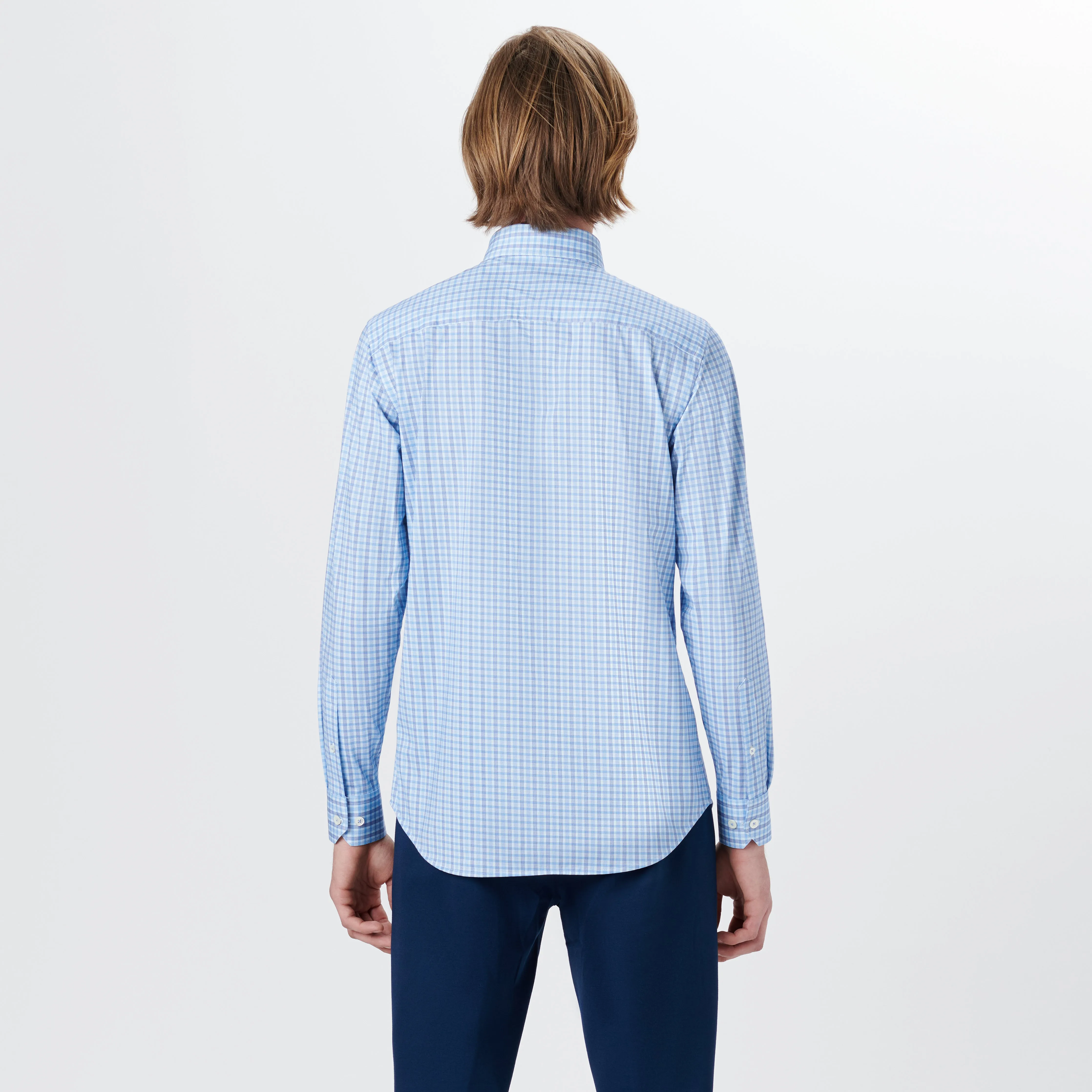 JAMES Plaid Check OoohCotton Shirt sold by Bugatchi product image thumbnail 4