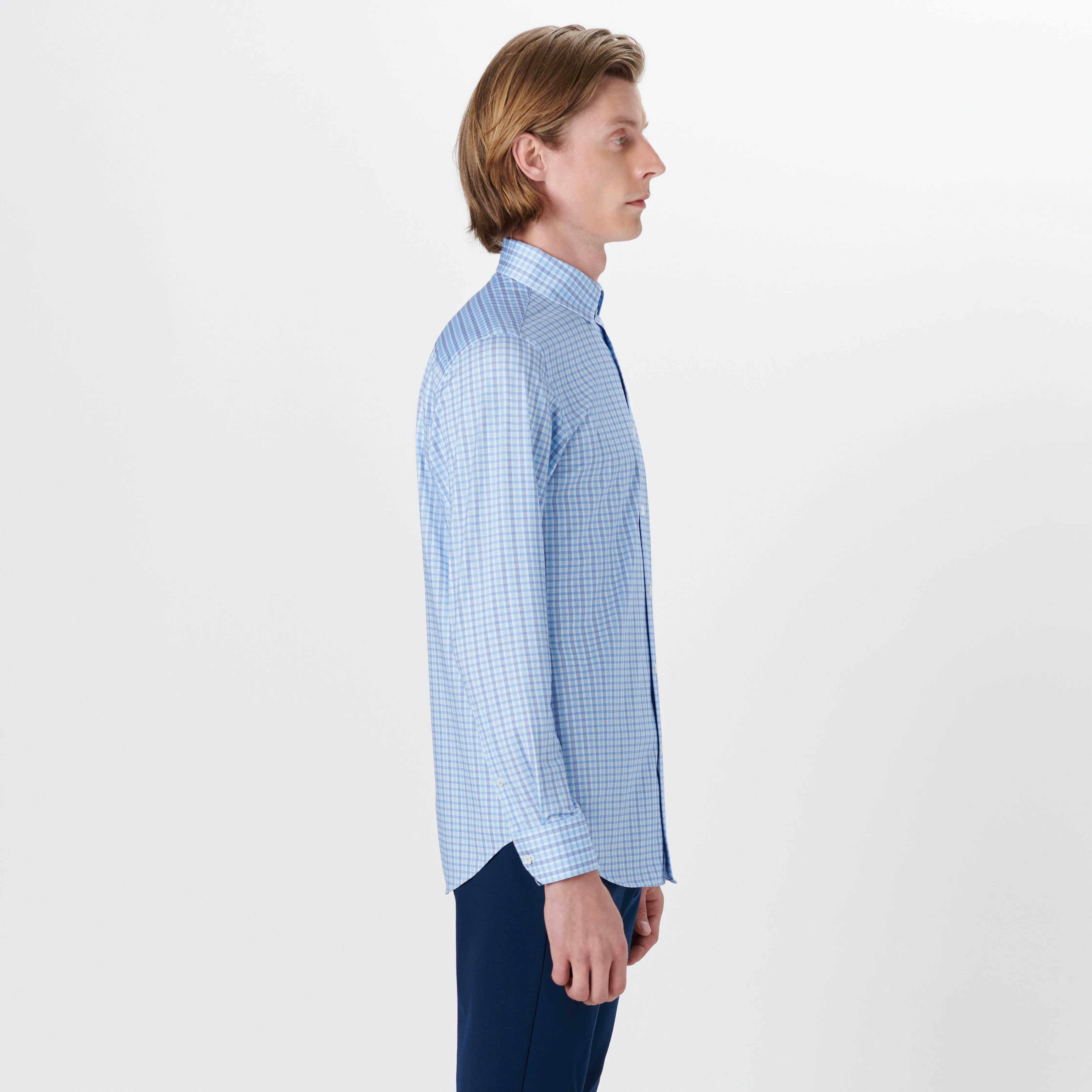 JAMES Plaid Check OoohCotton Shirt sold by Bugatchi product image thumbnail 3