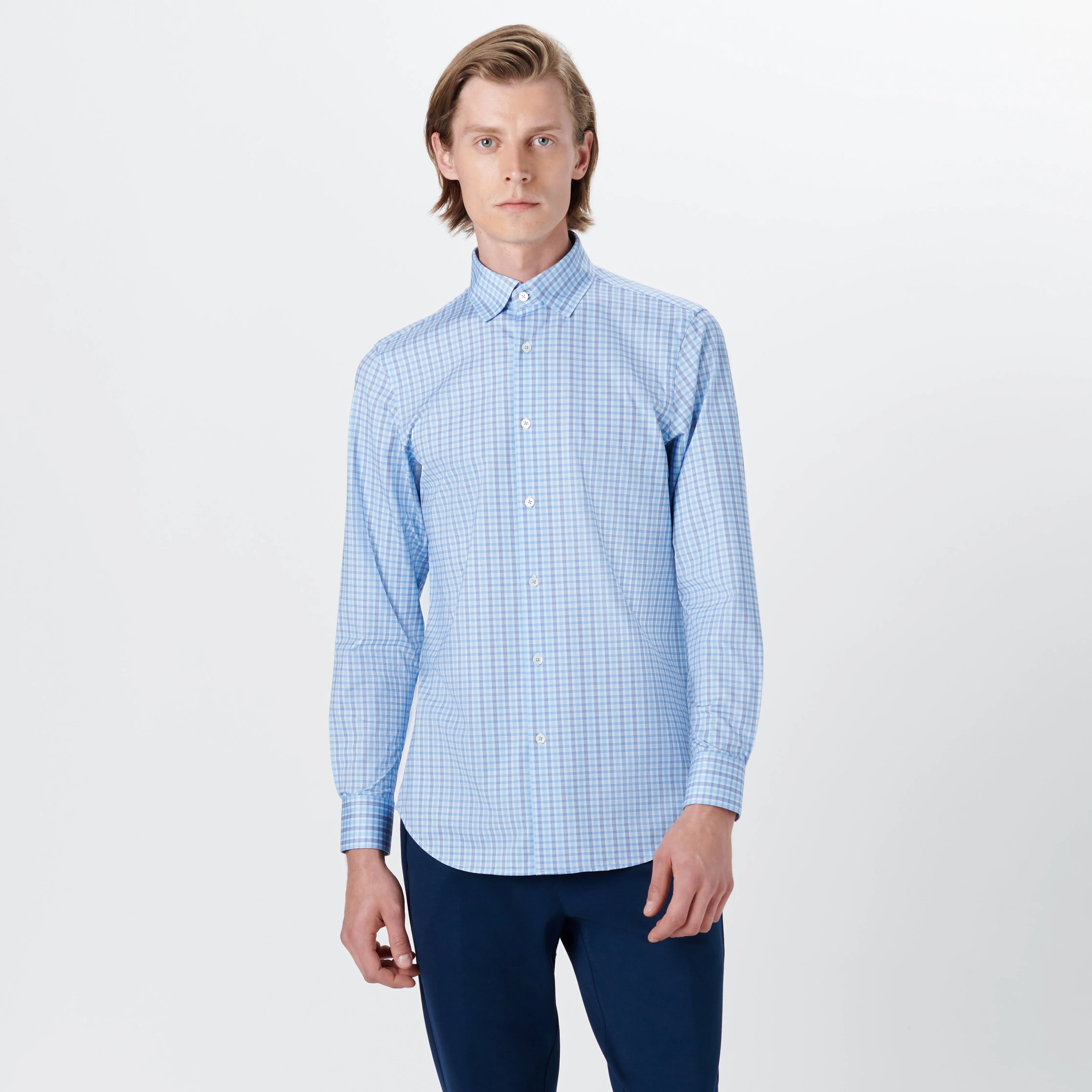 JAMES Plaid Check OoohCotton Shirt sold by Bugatchi product image thumbnail 2