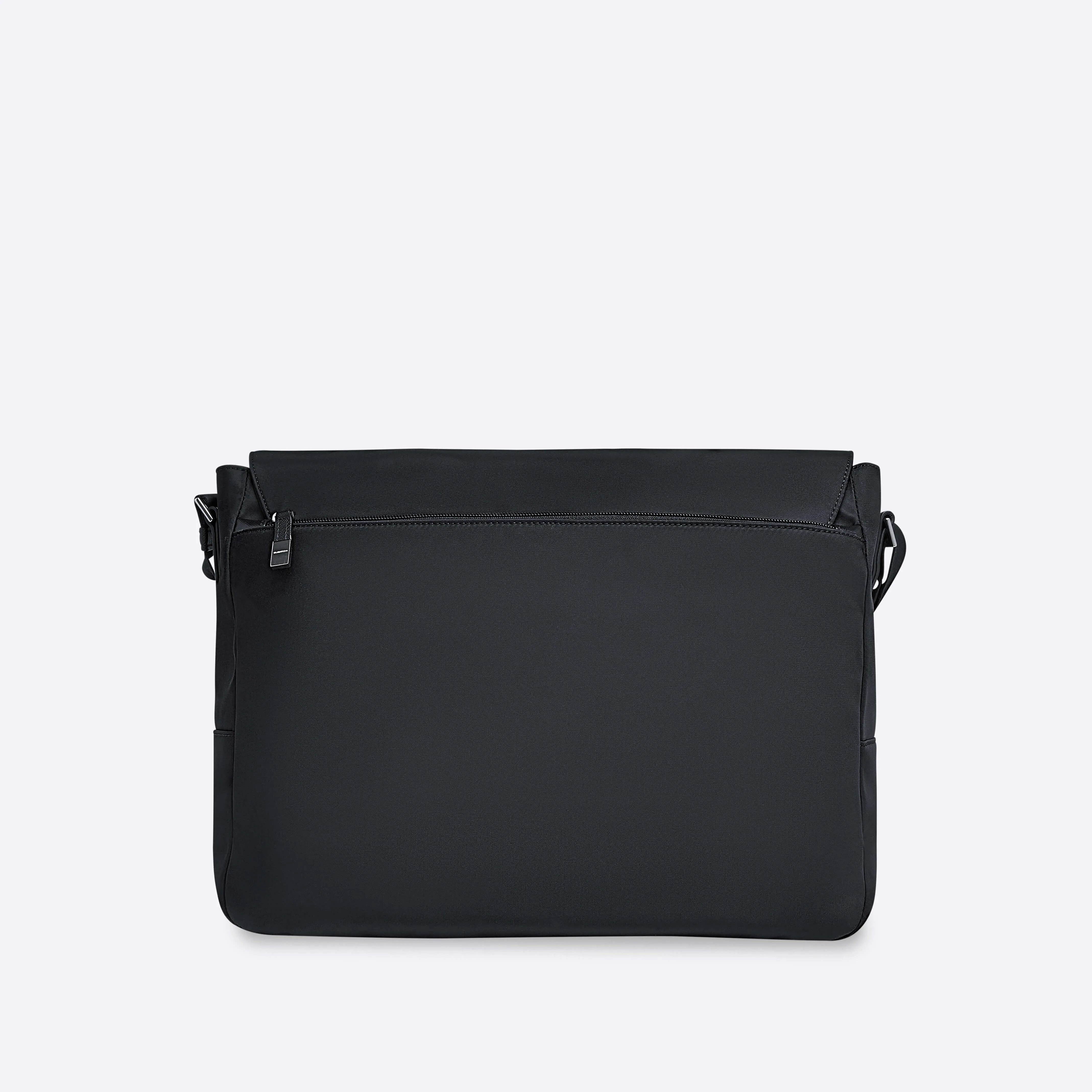 Nylon Messenger Bag with Leather Trim sold by Bugatchi product image thumbnail 4