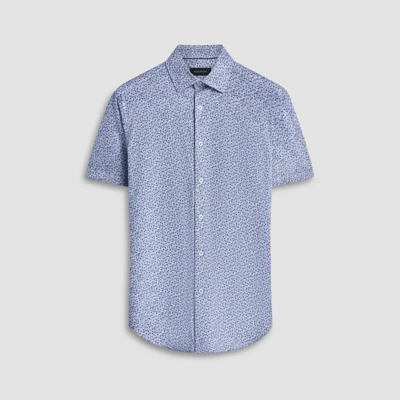 Miles Floral Paisley OoohCotton Short Sleeve Shirt sold by Bugatchi