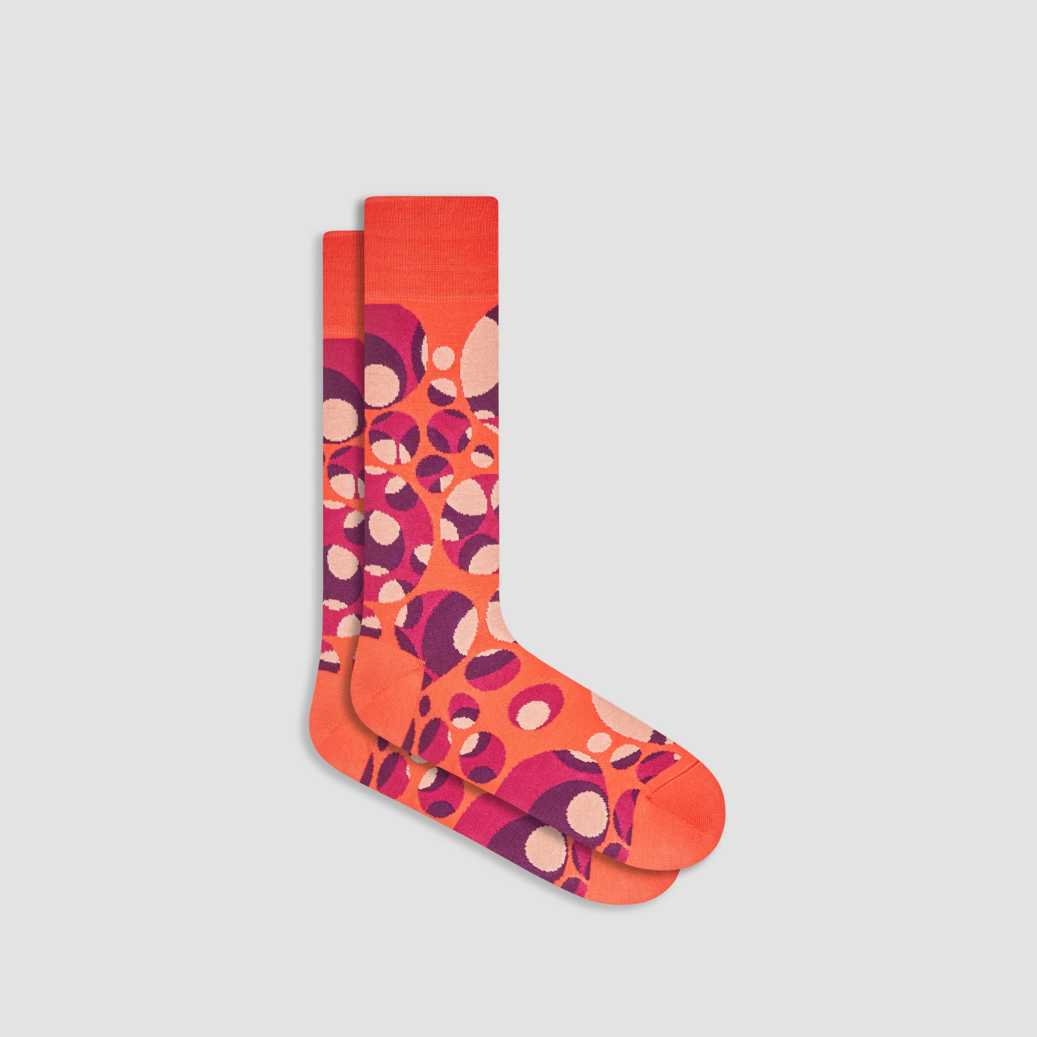 Abstract Mid-Calf Socks sold by Bugatchi