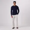 Rib Knit Crew Neck Sweater sold by Bugatchi
