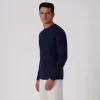 Rib Knit Crew Neck Sweater sold by Bugatchi