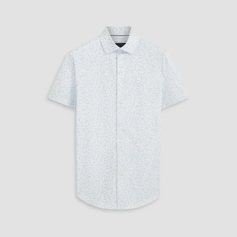 Miles Geometric OoohCotton Short Sleeve Shirt sold by Bugatchi