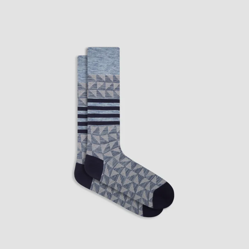Geometric Mid-Calf Socks sold by Bugatchi