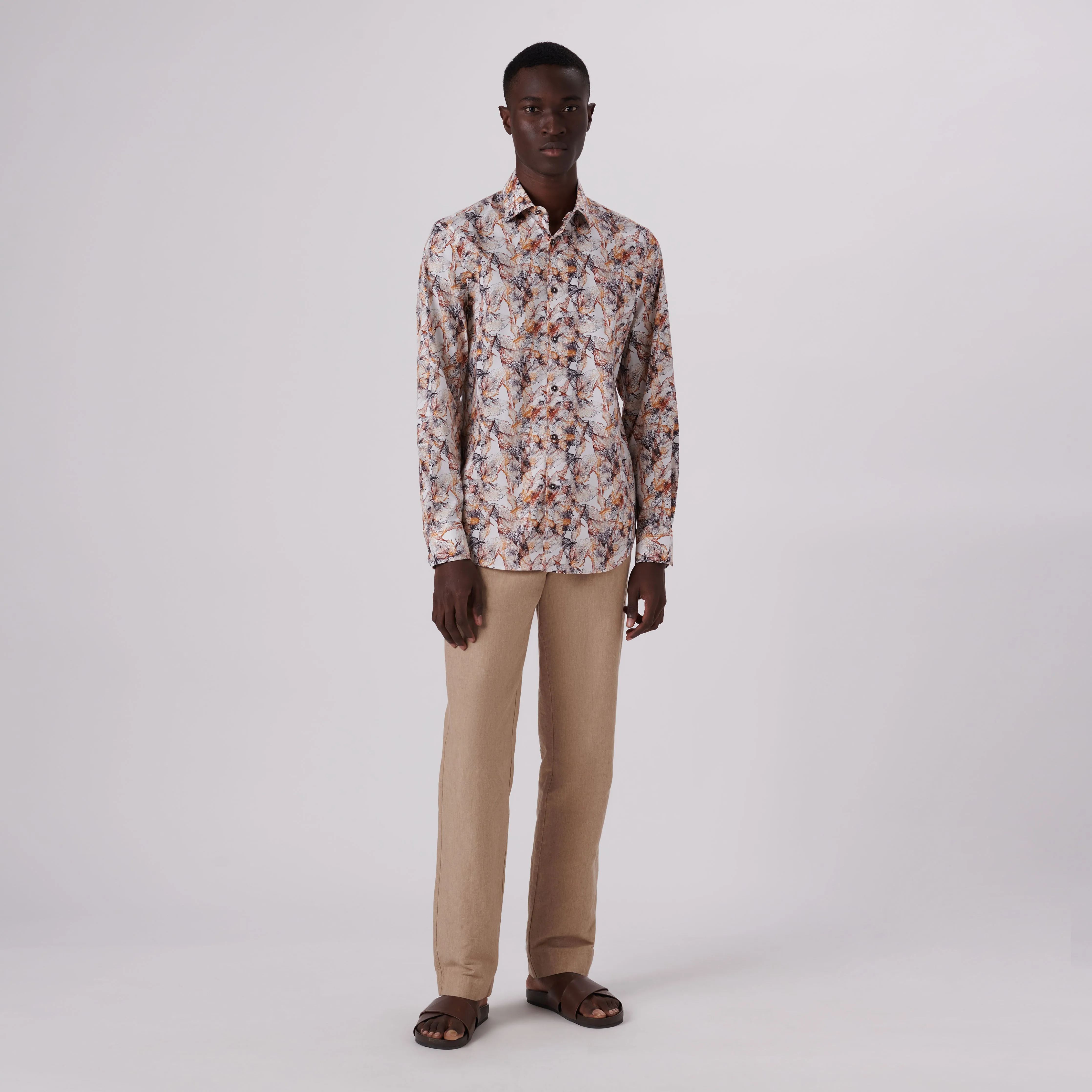 Julian Abstract Print Shirt sold by Bugatchi product image thumbnail 5