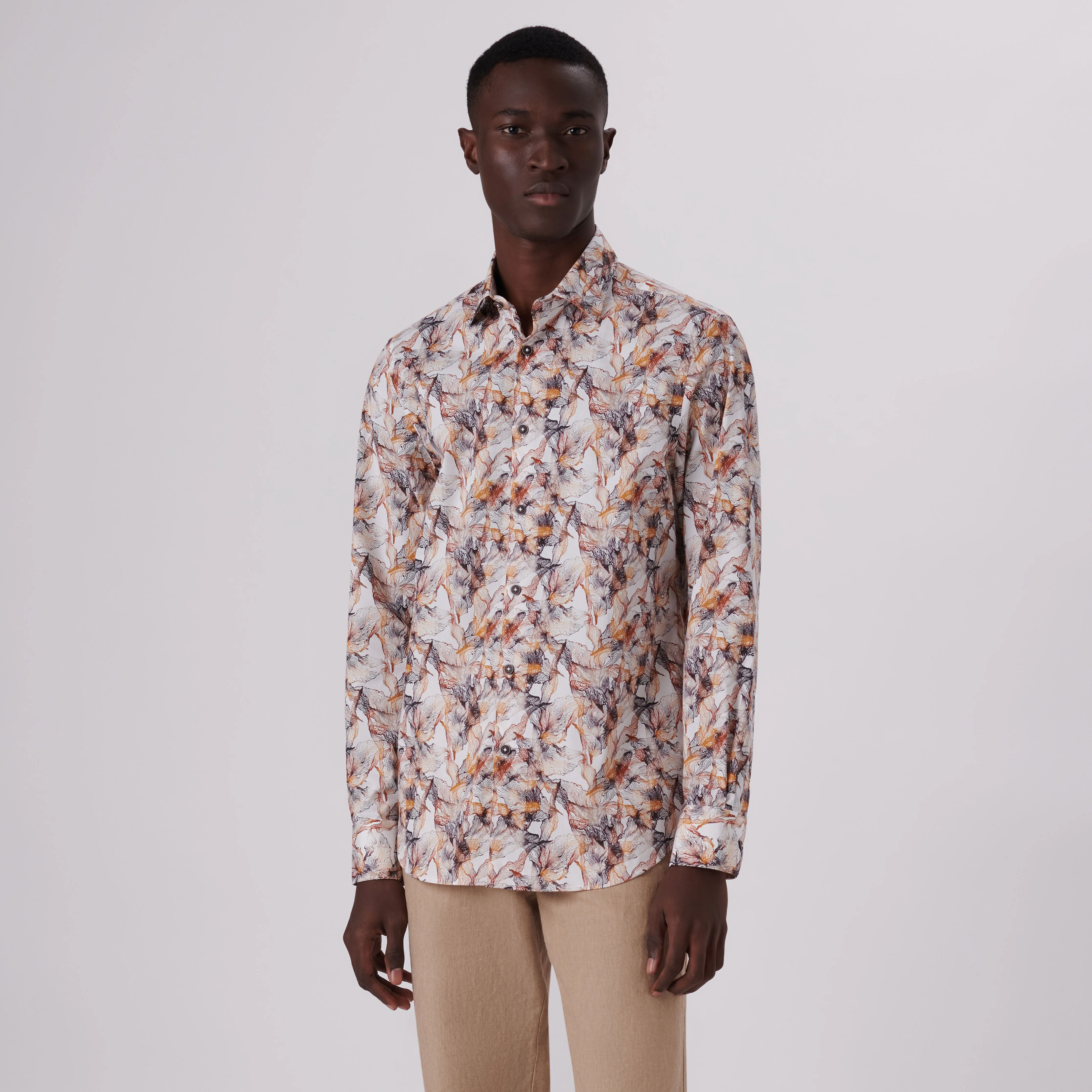 Julian Abstract Print Shirt sold by Bugatchi product image thumbnail 2