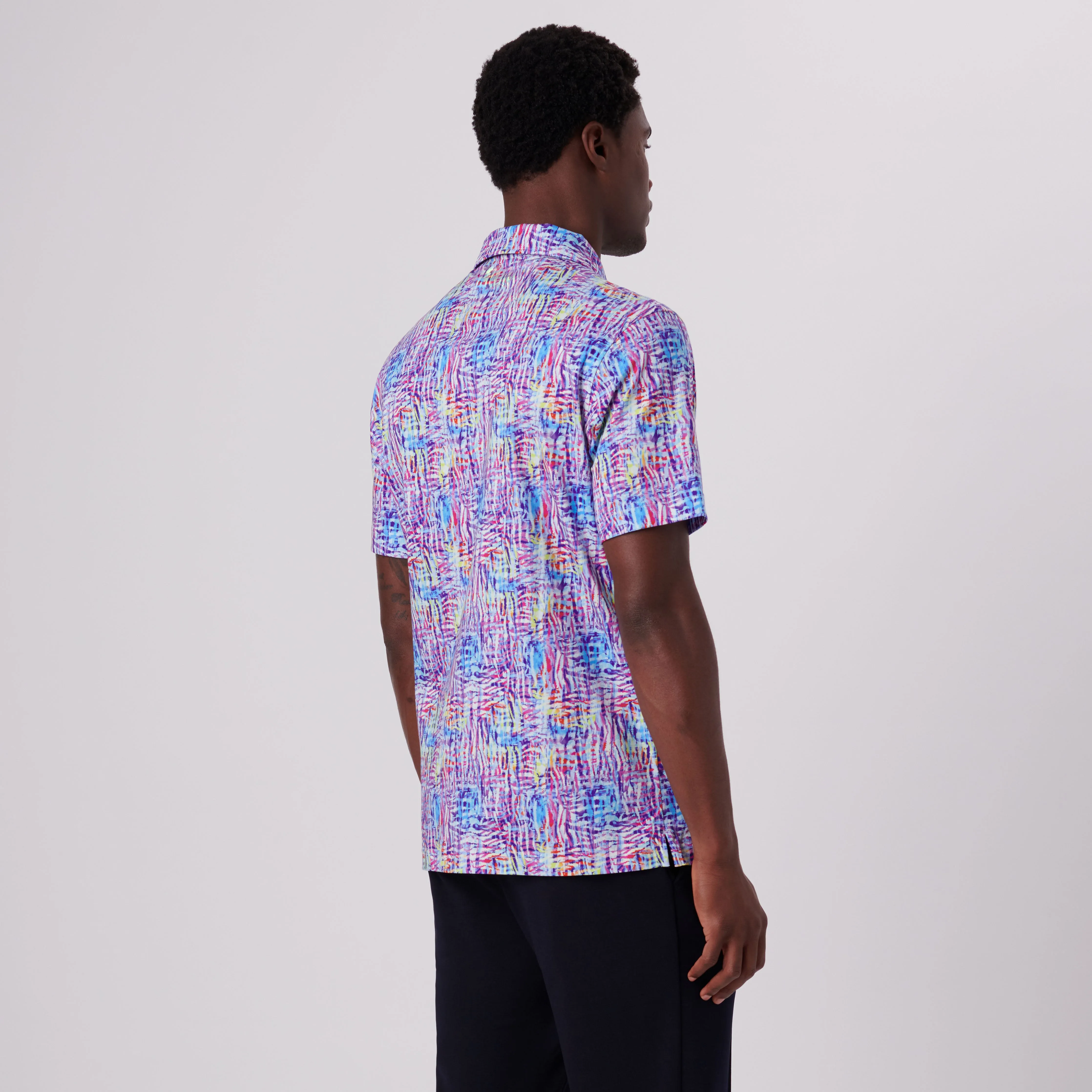 Hendrix Abstract Print Polo Shirt sold by Bugatchi product image thumbnail 4