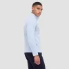 Diagonal Pinstripe Quarter-Zip Pullover sold by Bugatchi