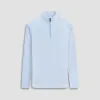 Diagonal Pinstripe Quarter-Zip Pullover sold by Bugatchi
