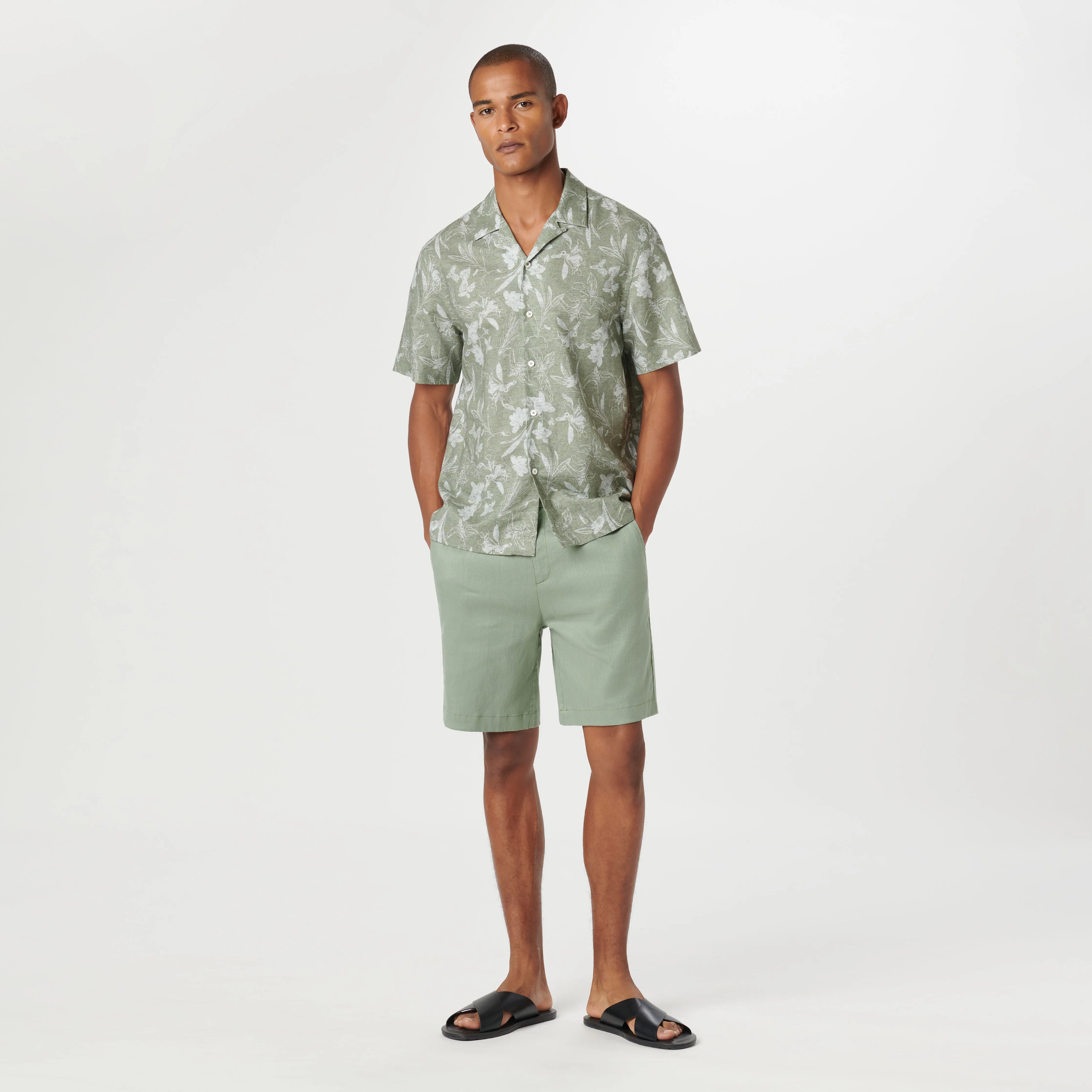 Orson Floral Short Sleeve Shirt sold by Bugatchi product image thumbnail 5