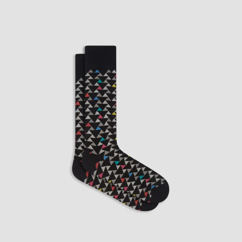 Geometric Mid-Calf Socks sold by Bugatchi