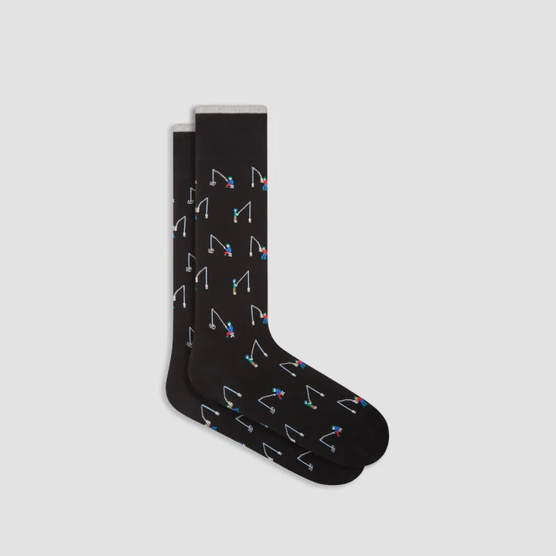 Fisherman Mid-Calf Socks sold by Bugatchi