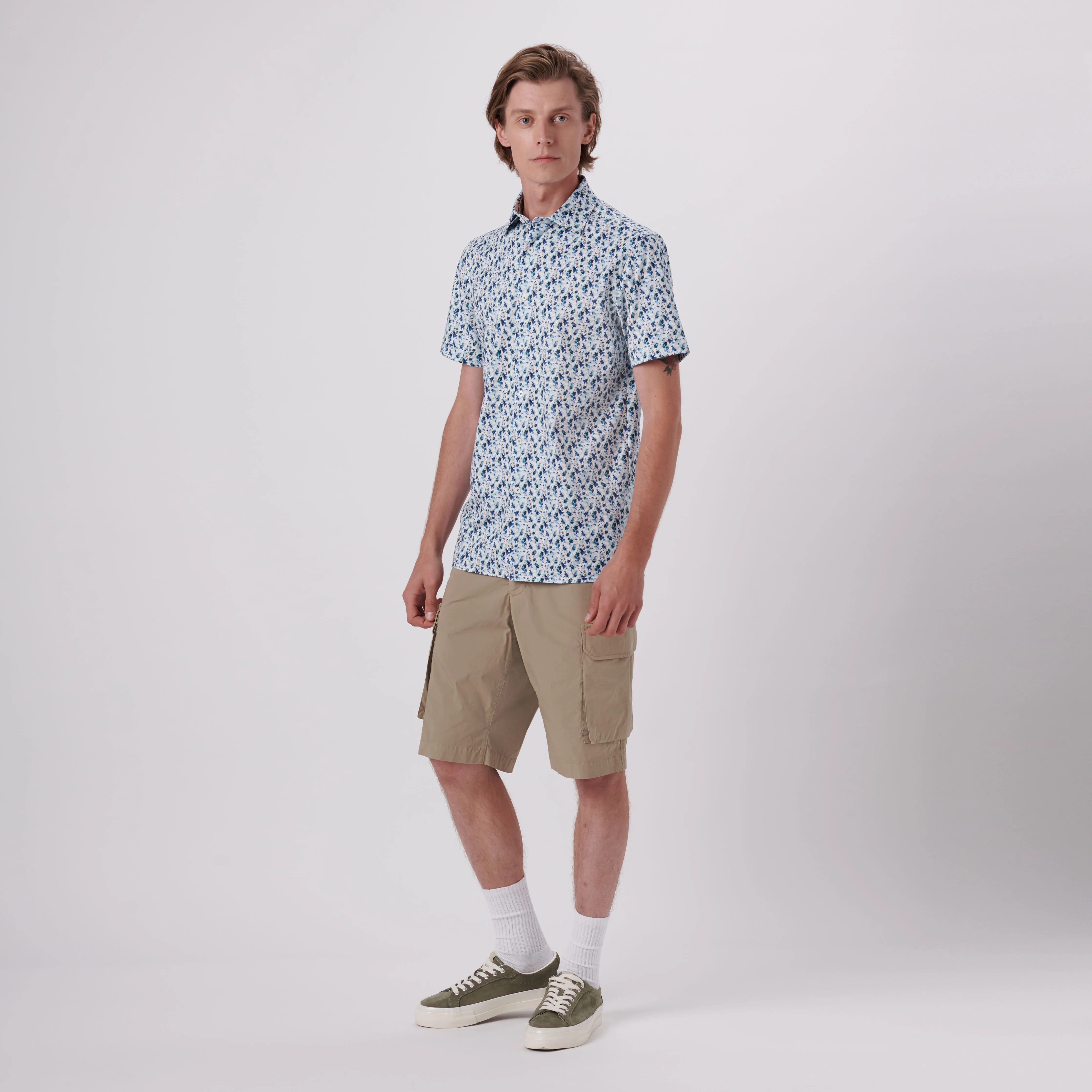 Milo Abstract Print OoohCotton Short Sleeve Shirt sold by Bugatchi product image thumbnail 5