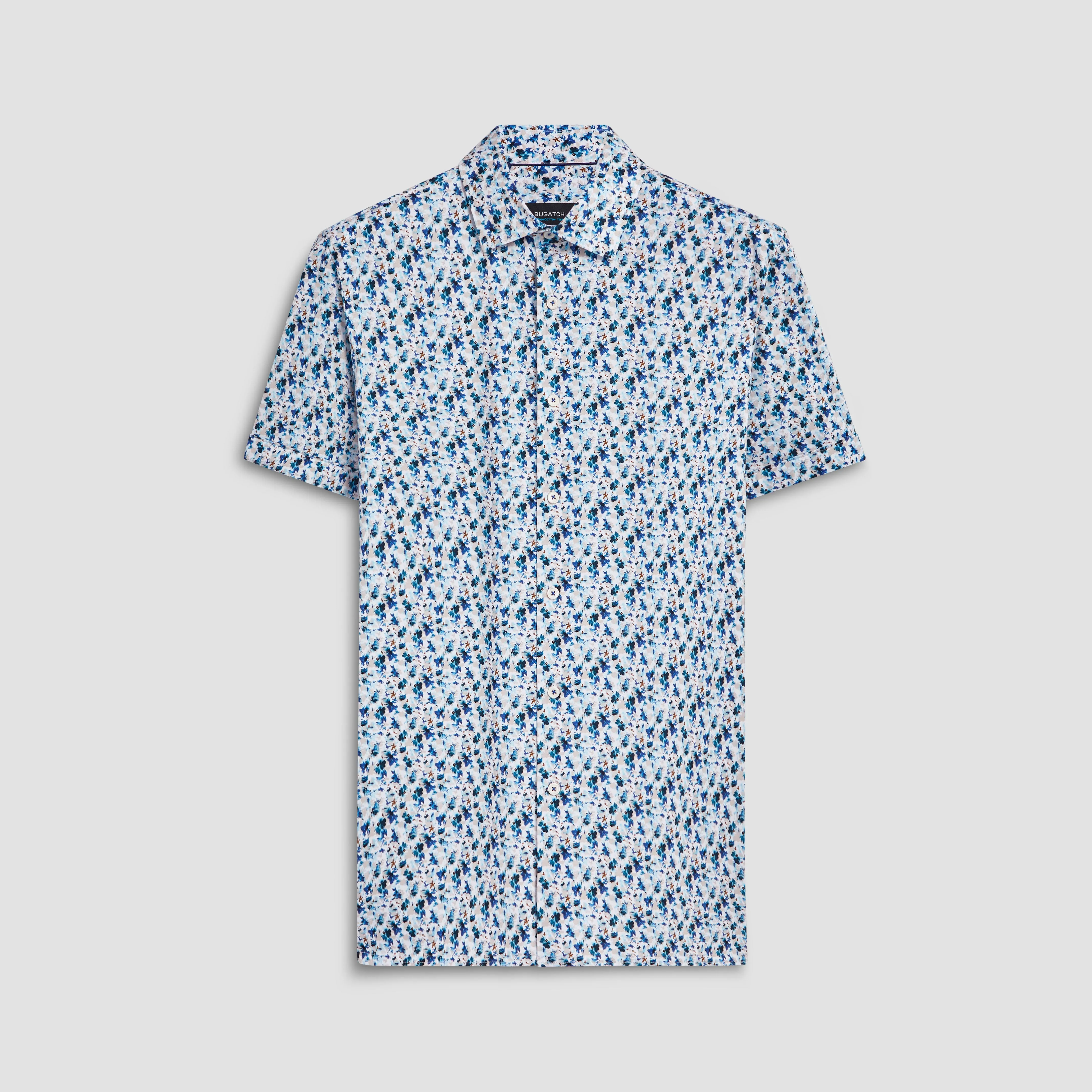 Milo Abstract Print OoohCotton Short Sleeve Shirt sold by Bugatchi