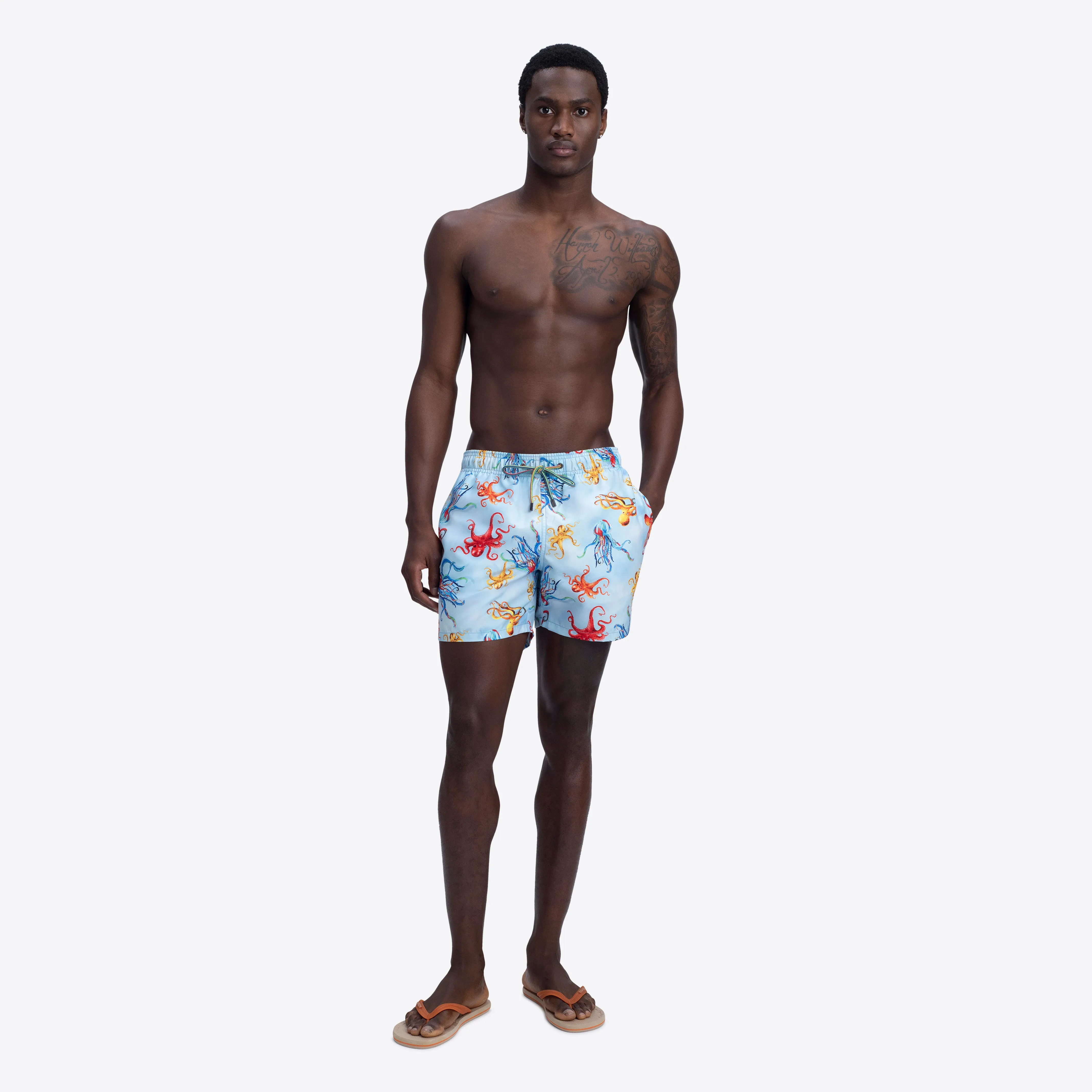 ARCHER Octopus Print Swim Trunks sold by Bugatchi product image thumbnail 5