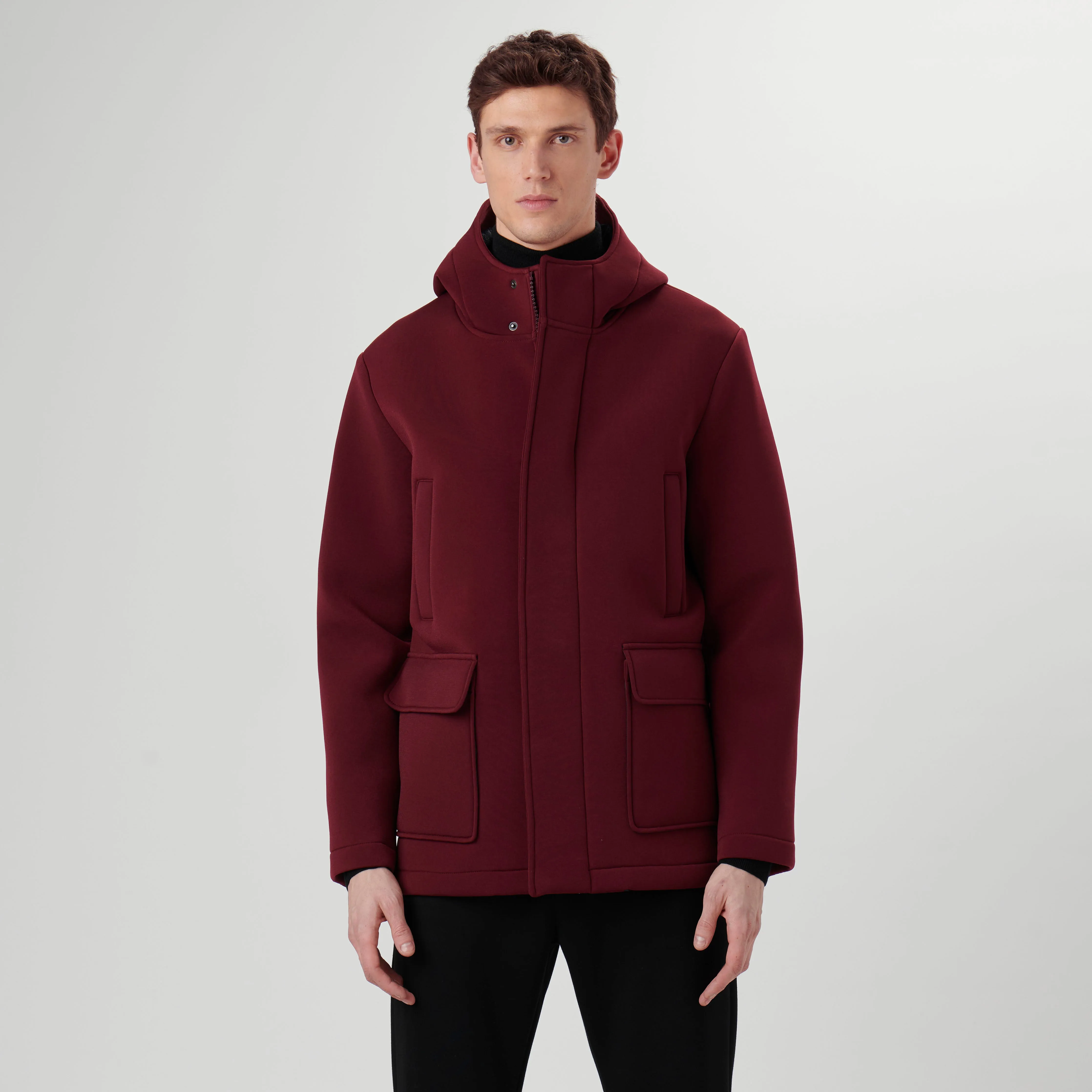 Three Quarter Car Coat with Hood sold by Bugatchi product image thumbnail 2