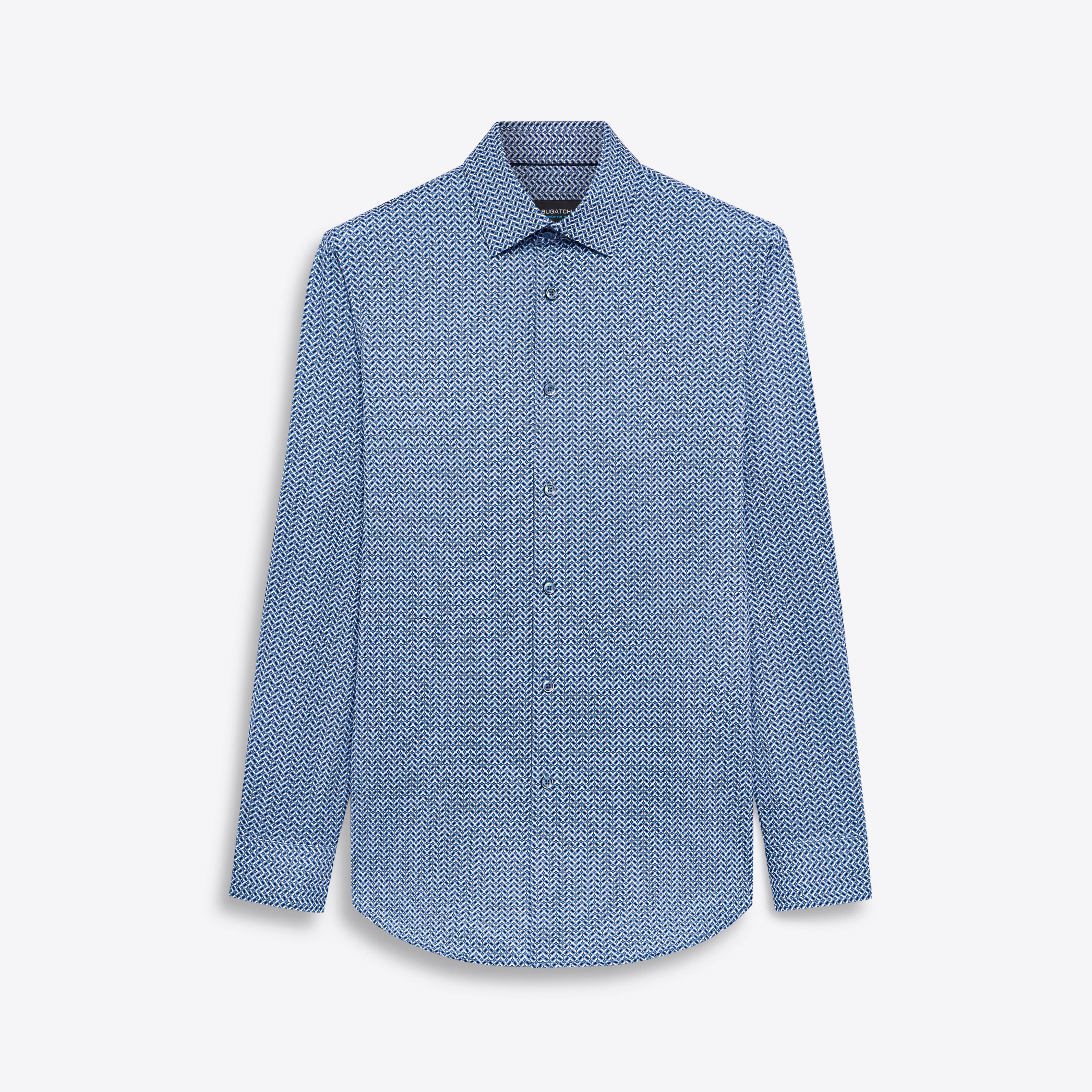 JAMES Geometric Print OoohCotton Shirt sold by Bugatchi