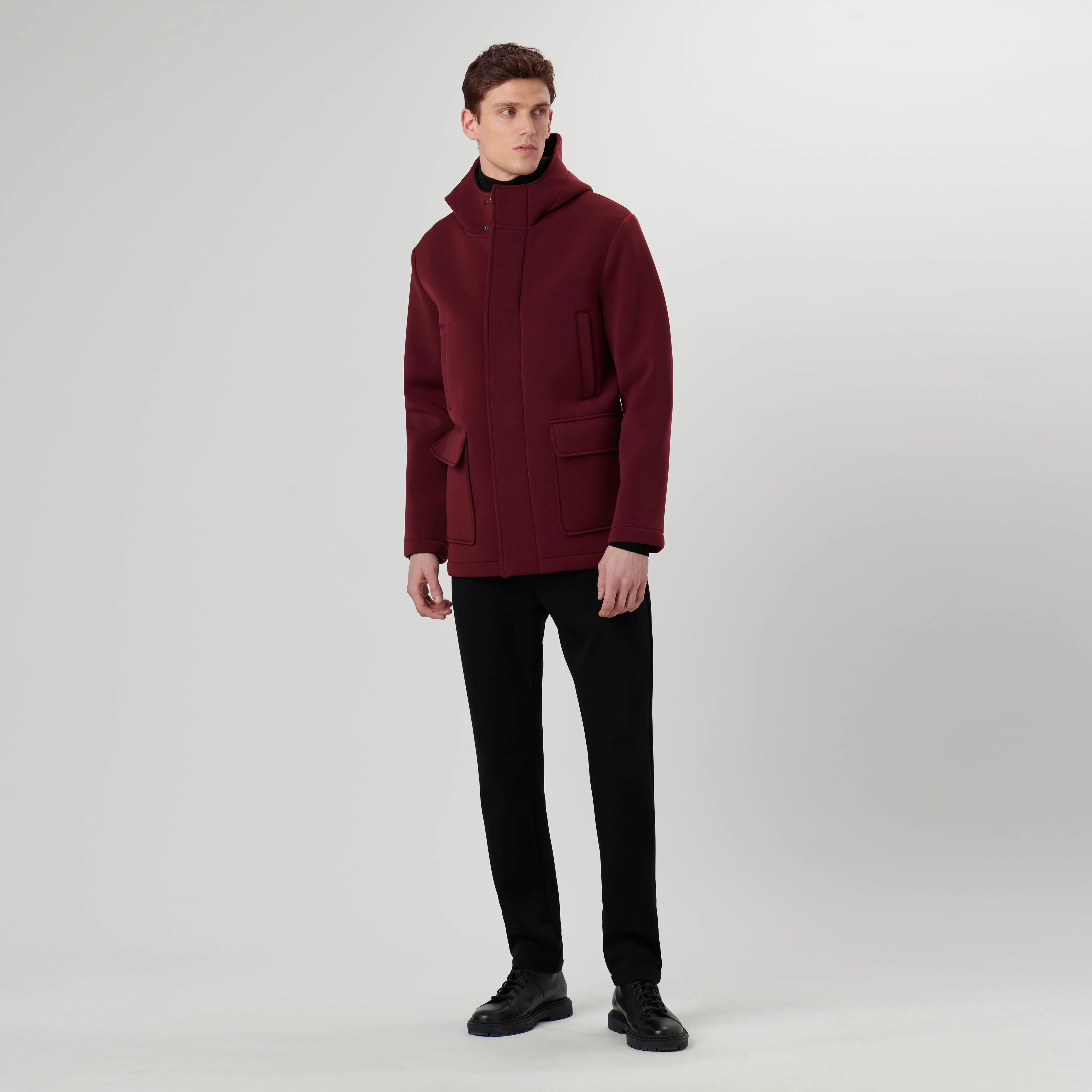 Three Quarter Car Coat with Hood sold by Bugatchi product image thumbnail 5