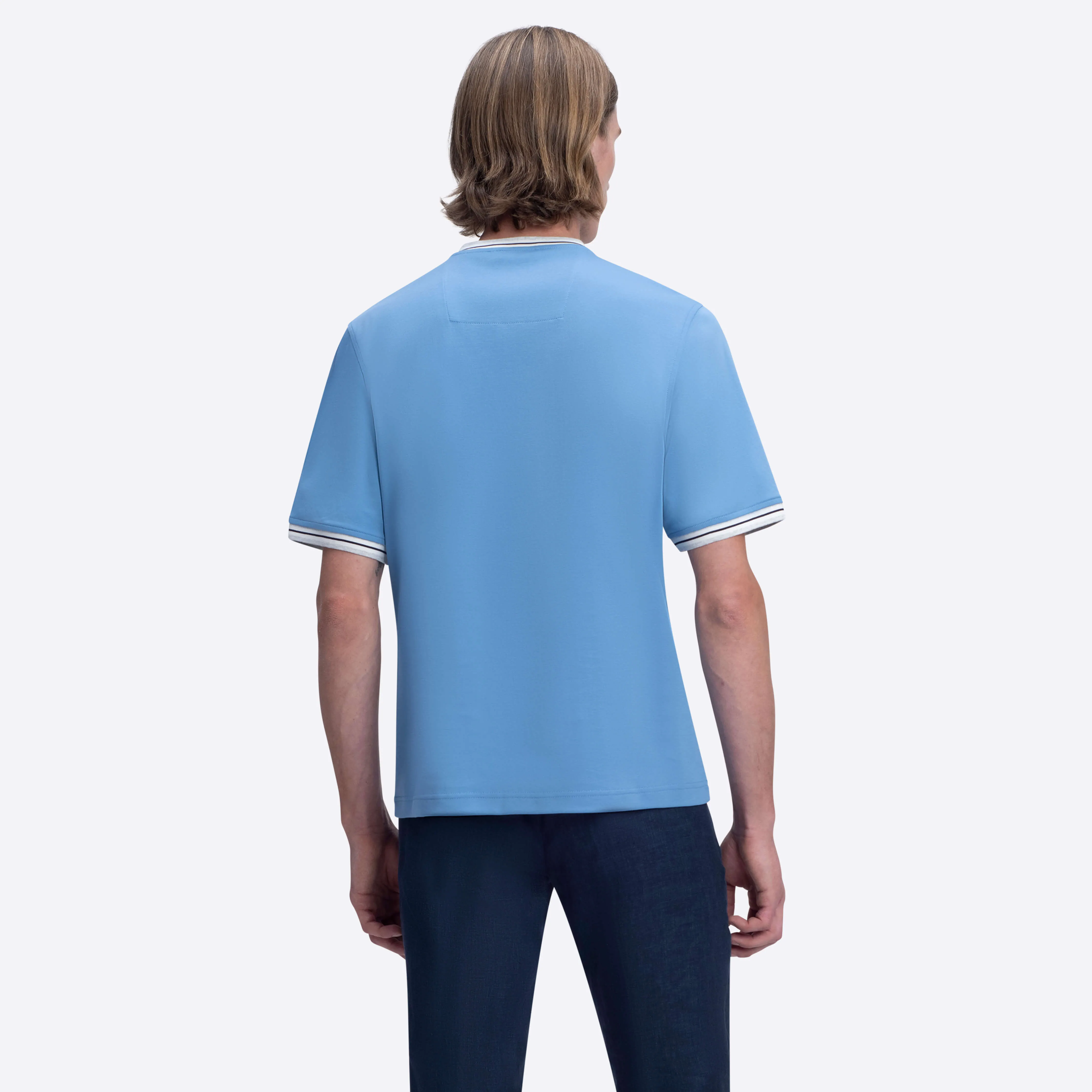 Short Sleeve V-Neck Shirt sold by Bugatchi product image thumbnail 4