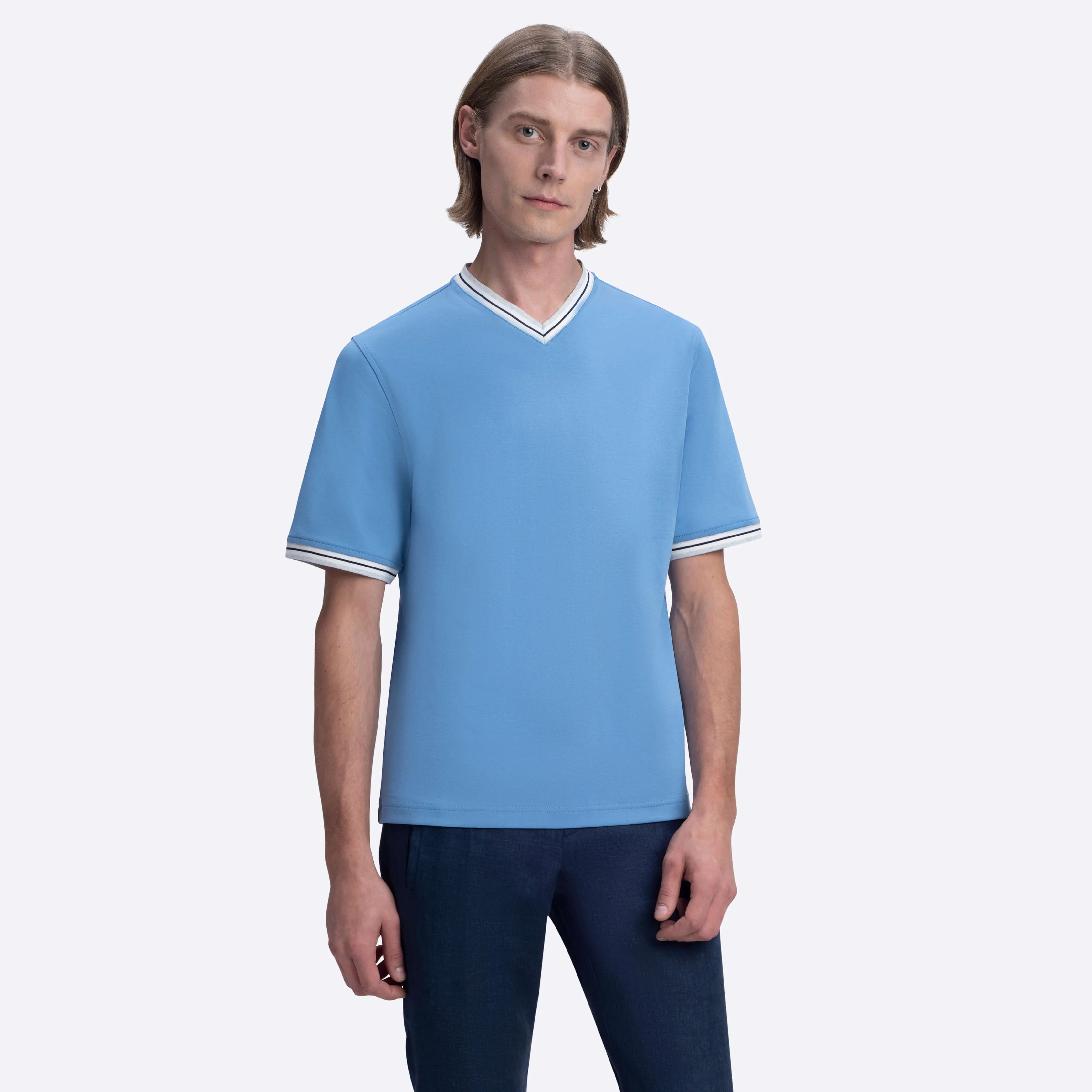 Short Sleeve V-Neck Shirt sold by Bugatchi product image thumbnail 2