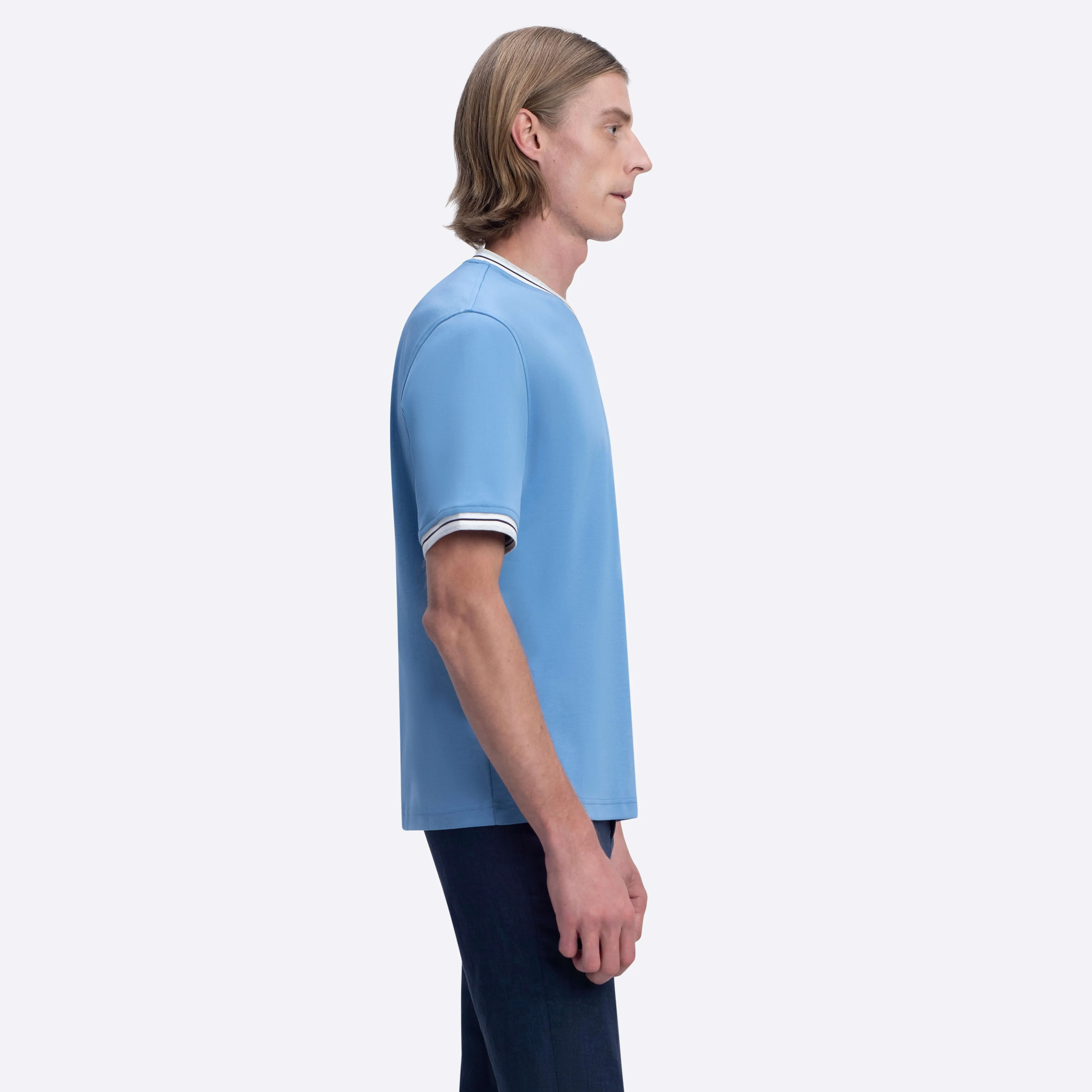 Short Sleeve V-Neck Shirt sold by Bugatchi product image thumbnail 3