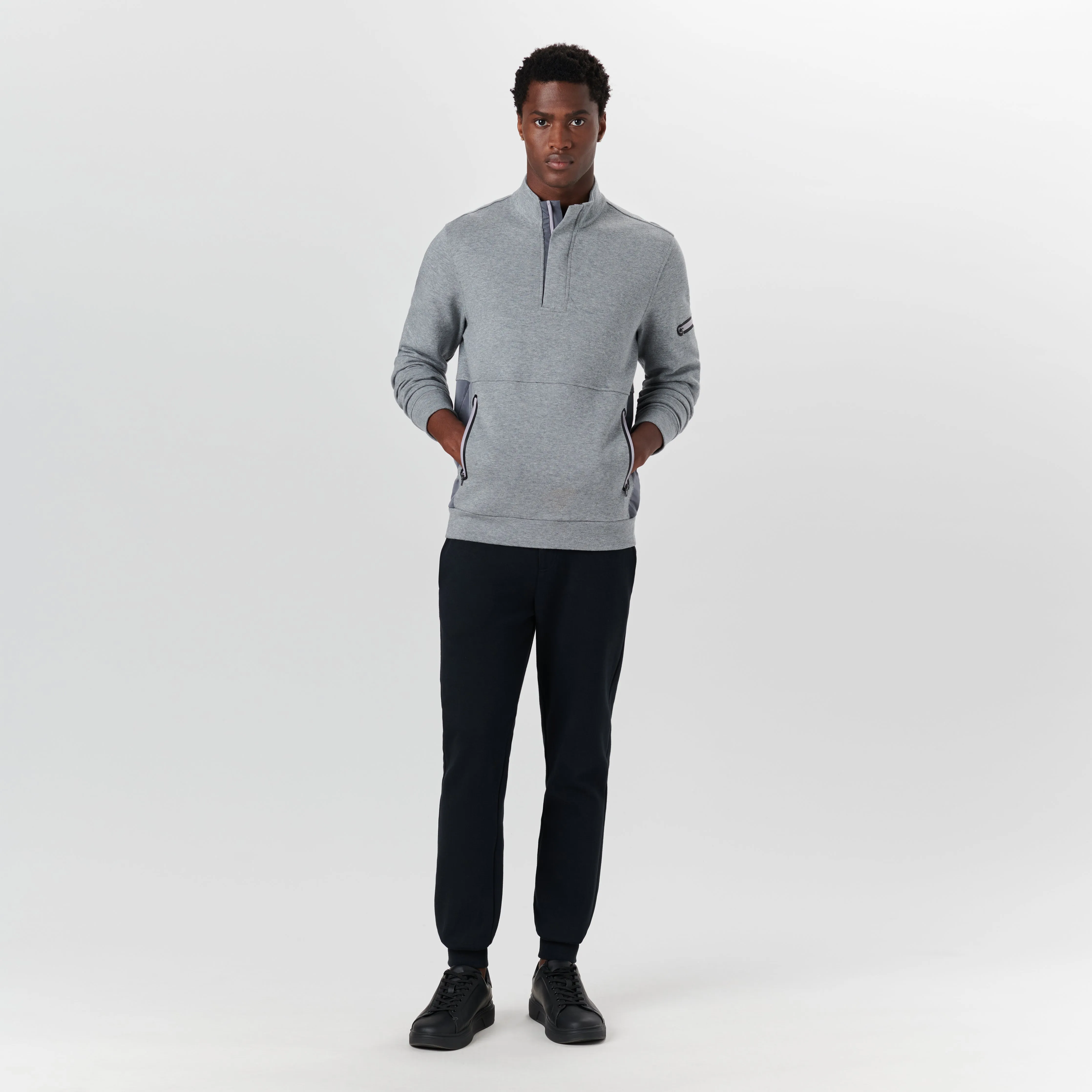 Long Sleeve Quarter Zip Pullover sold by Bugatchi product image thumbnail 5