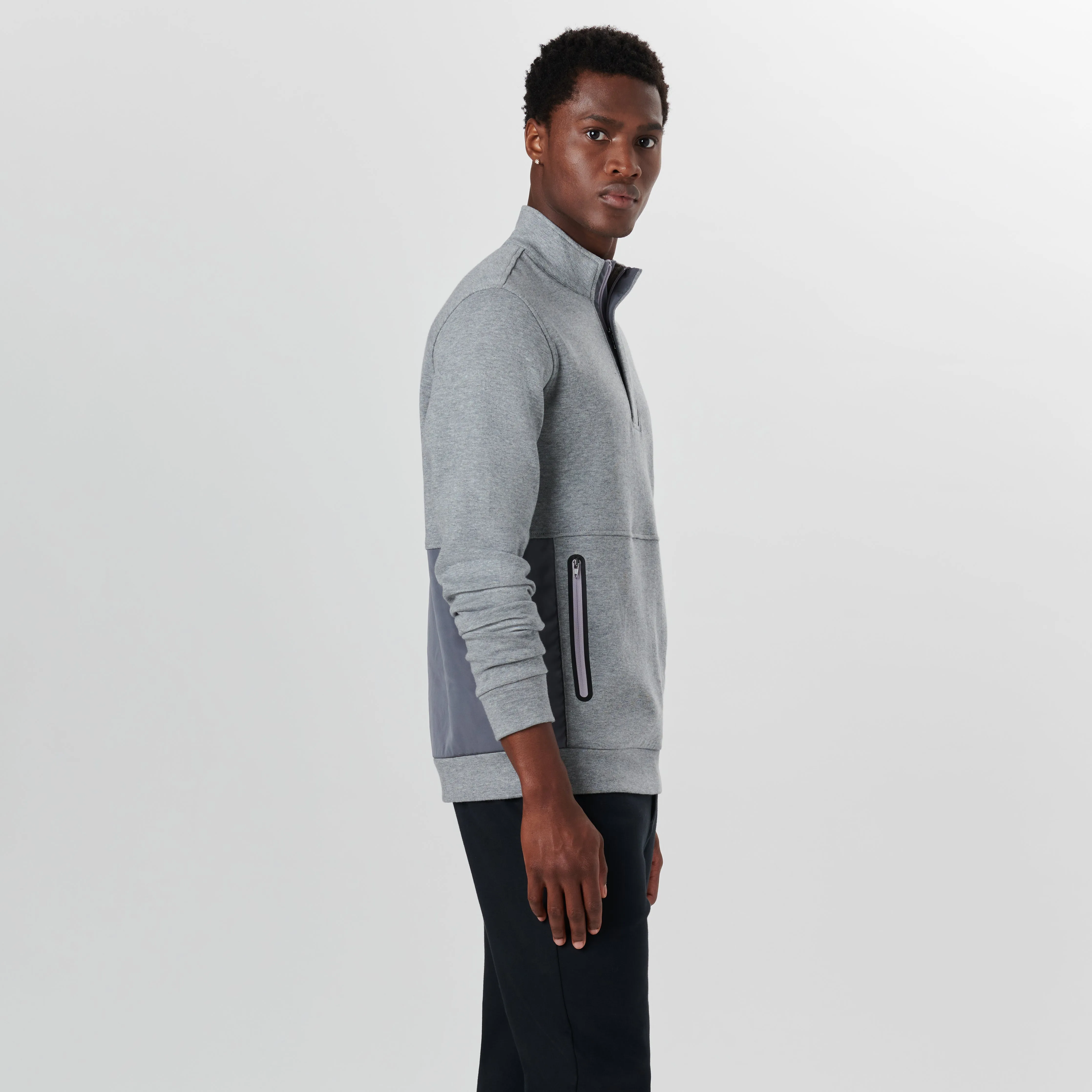 Long Sleeve Quarter Zip Pullover sold by Bugatchi product image thumbnail 3