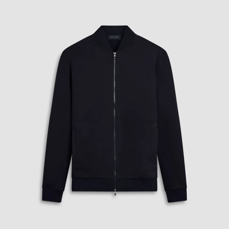 Soft Touch Knit Bomber Jacket sold by Bugatchi