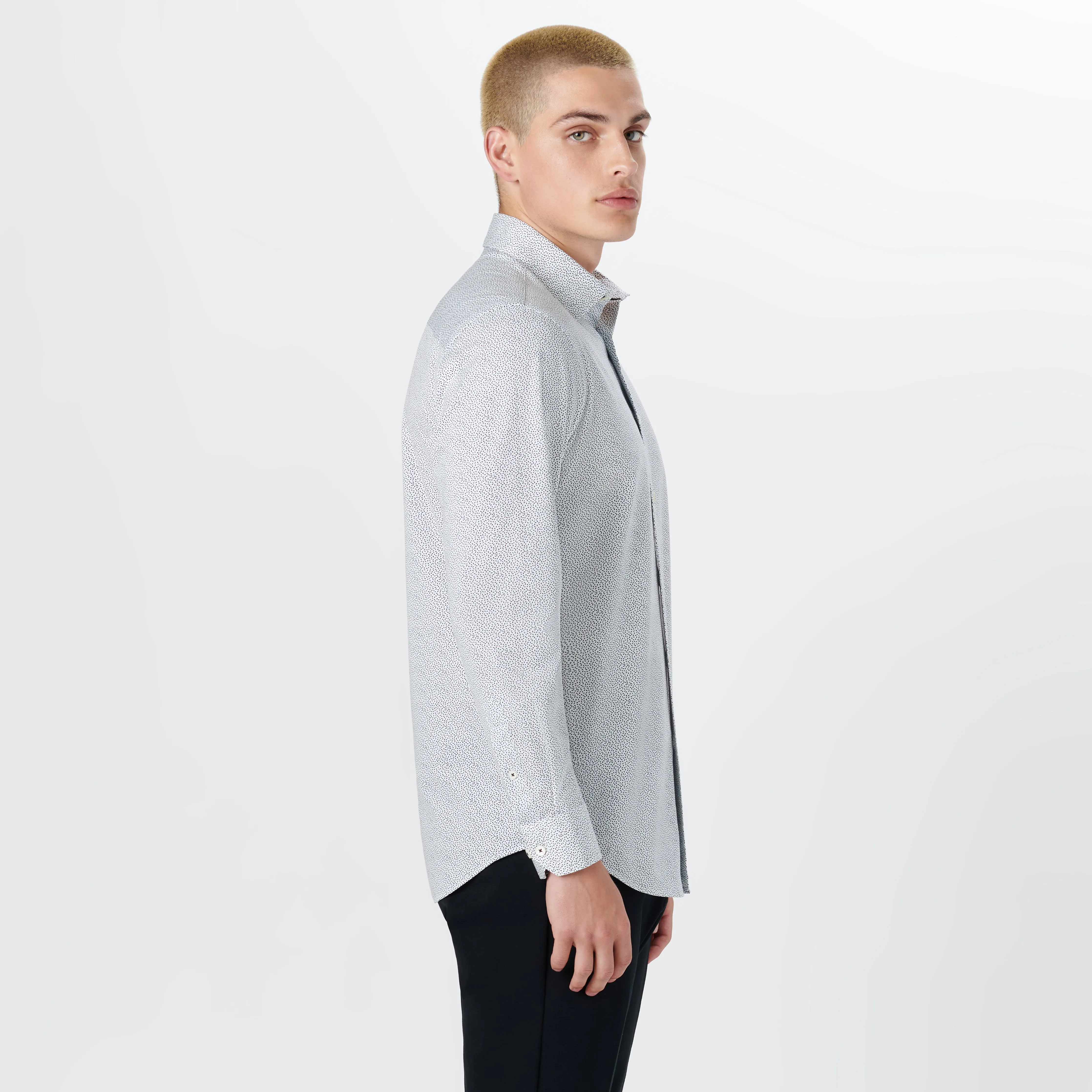 JAMES Abstract Print OoohCotton Twill Shirt sold by Bugatchi product image thumbnail 3