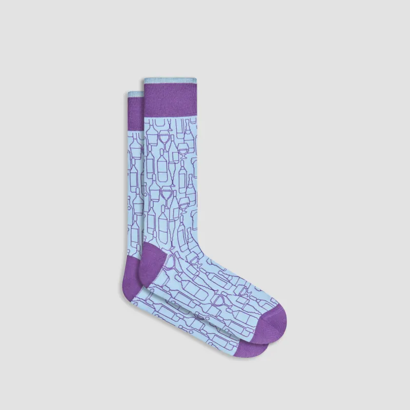 Abstract Mid-Calf Socks sold by Bugatchi