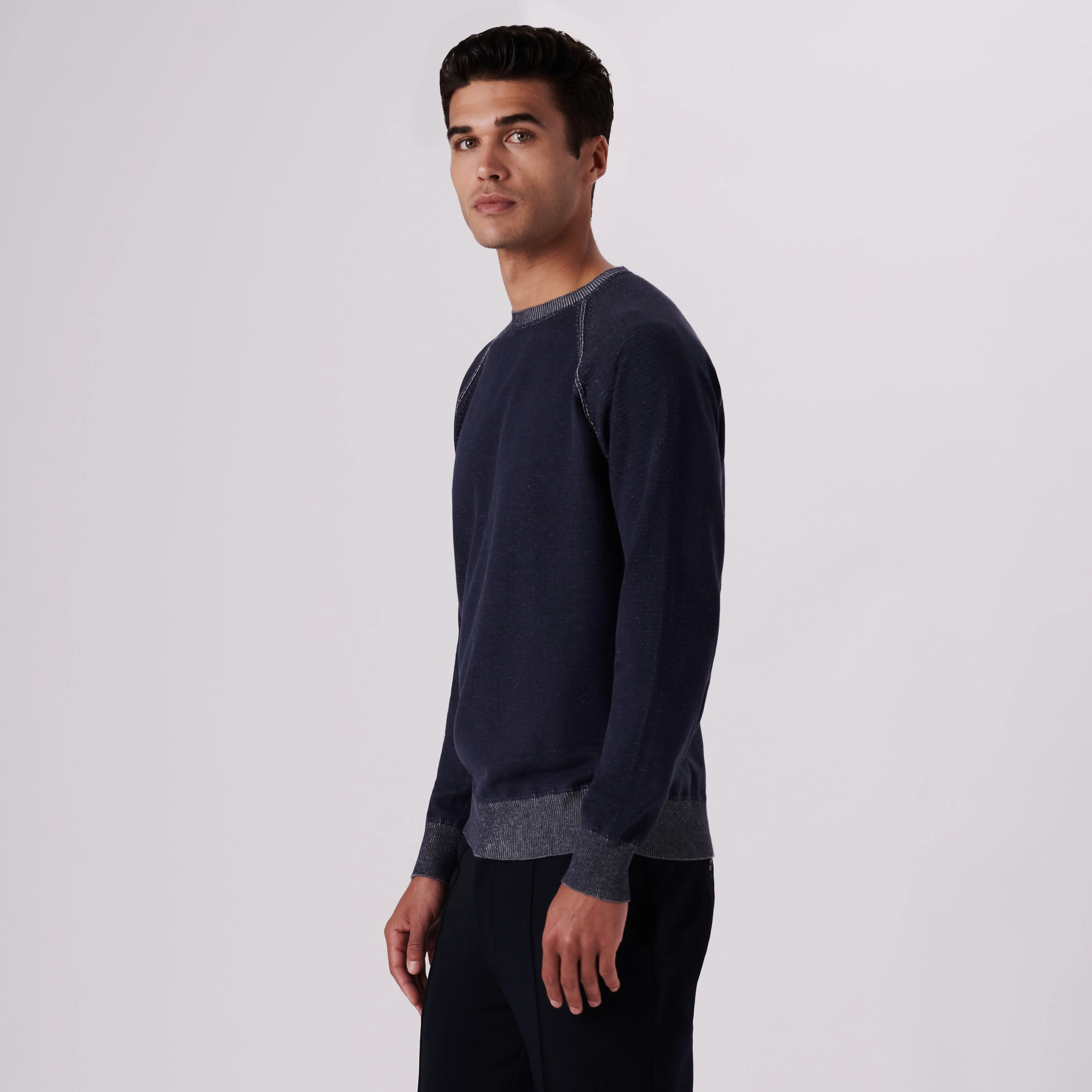 Solid Crew Neck Sweater sold by Bugatchi product image thumbnail 3