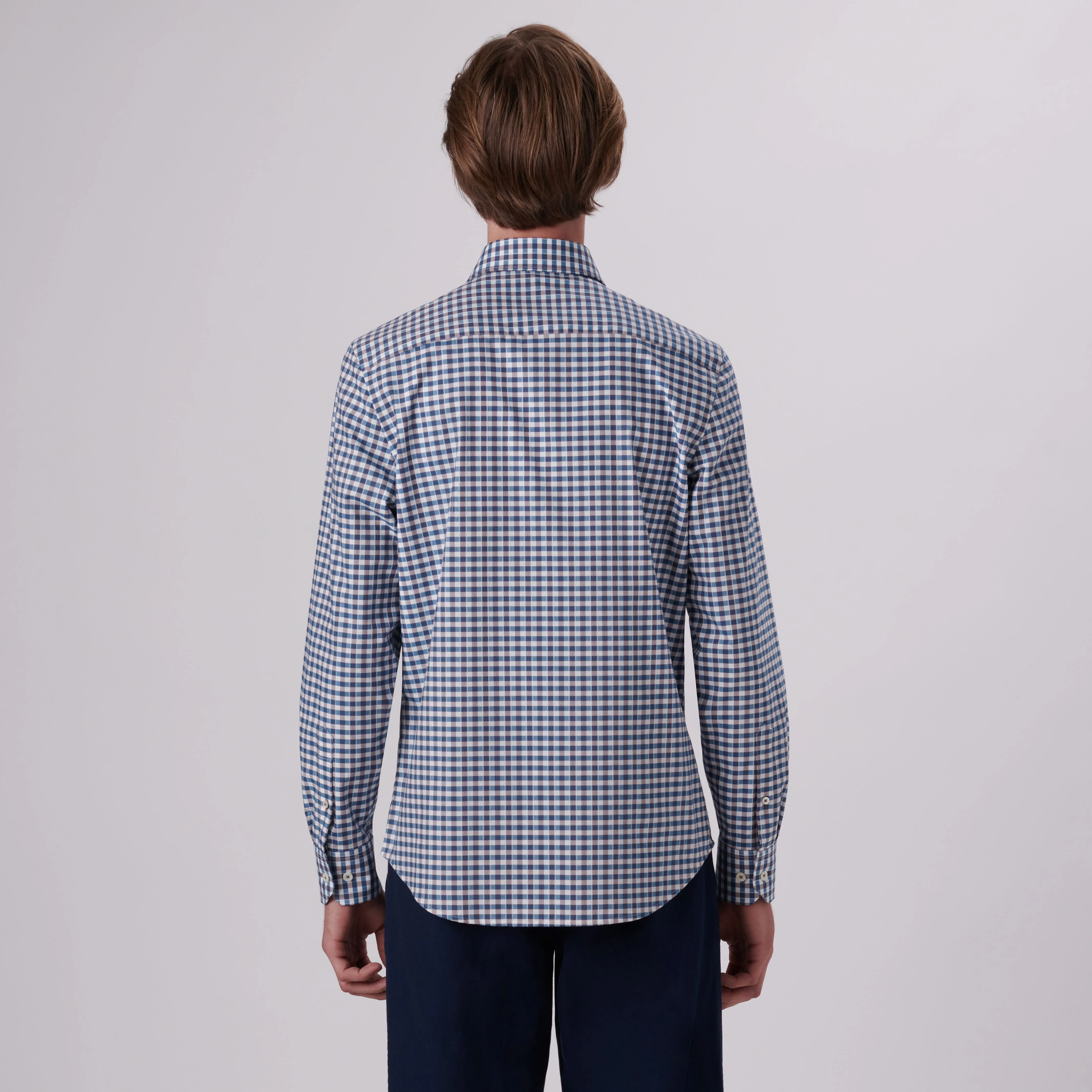 Julian Gingham Check Shirt sold by Bugatchi product image thumbnail 4