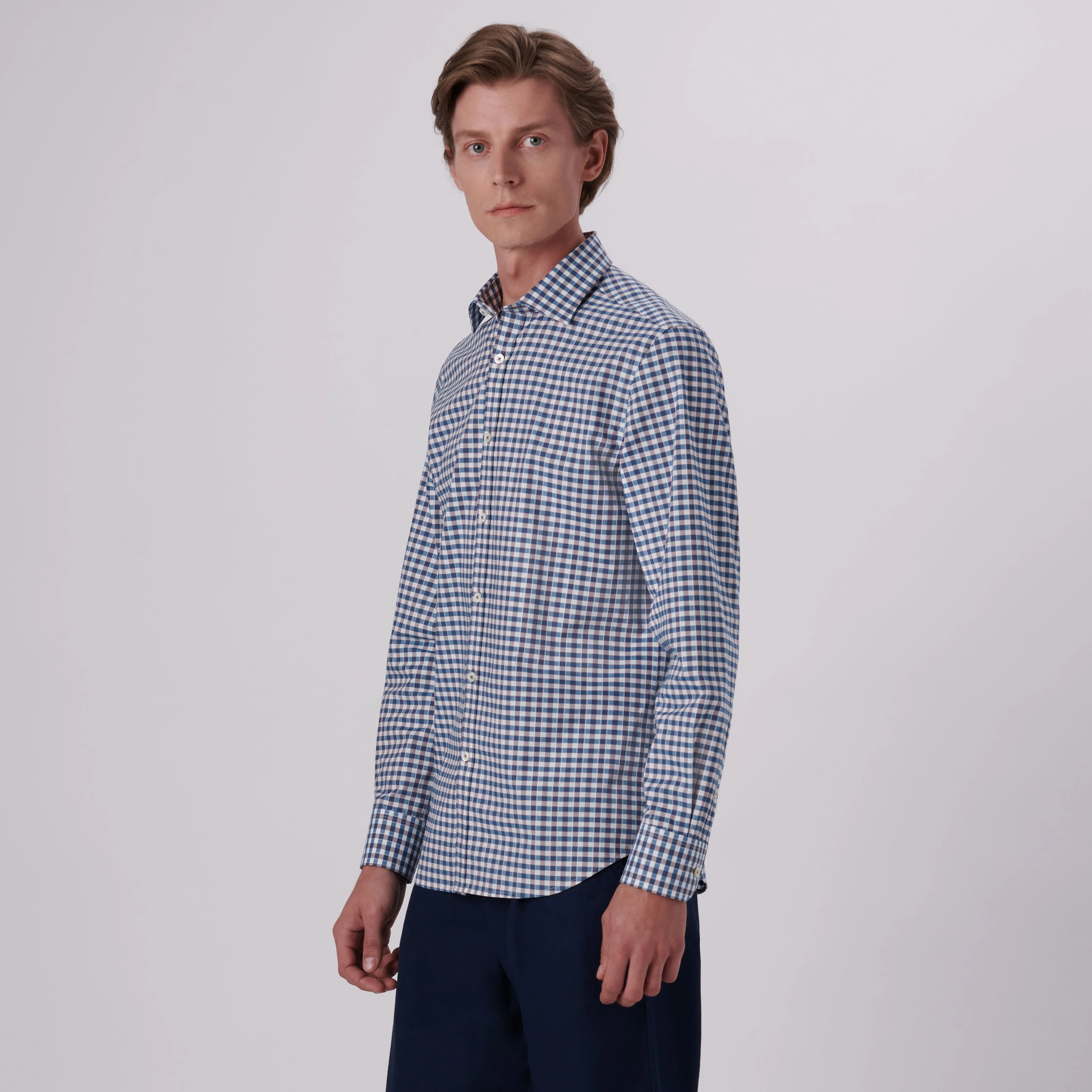 Julian Gingham Check Shirt sold by Bugatchi product image thumbnail 3