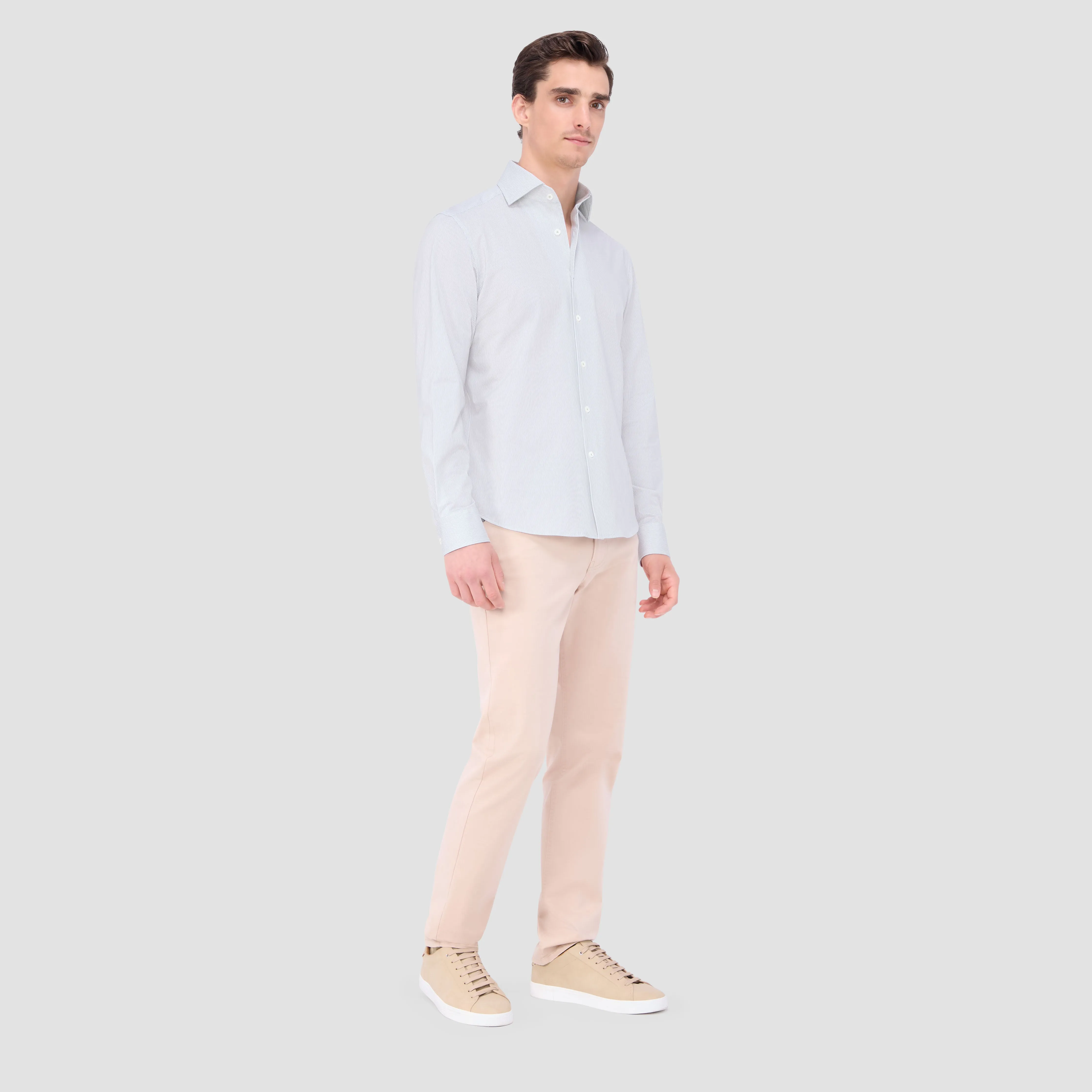 Devon Striped OoohCotton Shirt sold by Bugatchi product image thumbnail 5