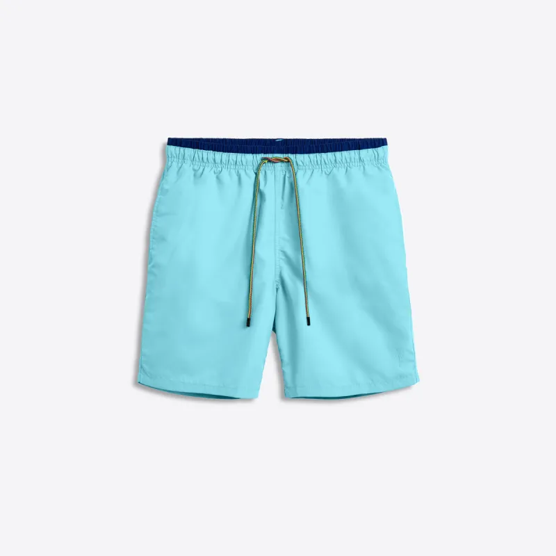 QUINN Solid Swim Trunks sold by Bugatchi