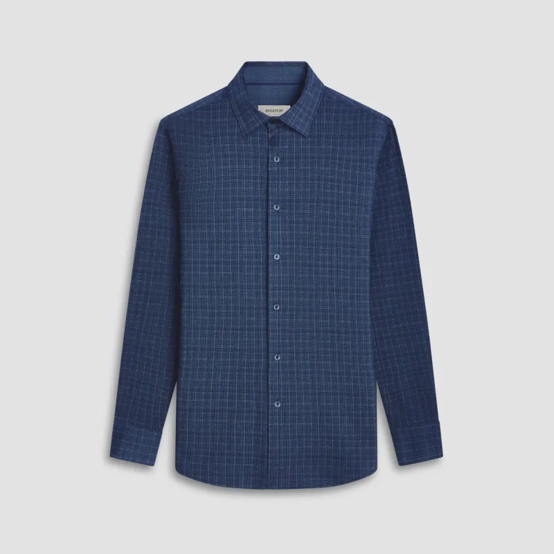 Jimmy Double Sided Plaid/Herringbone OoohCotton Shirt sold by Bugatchi