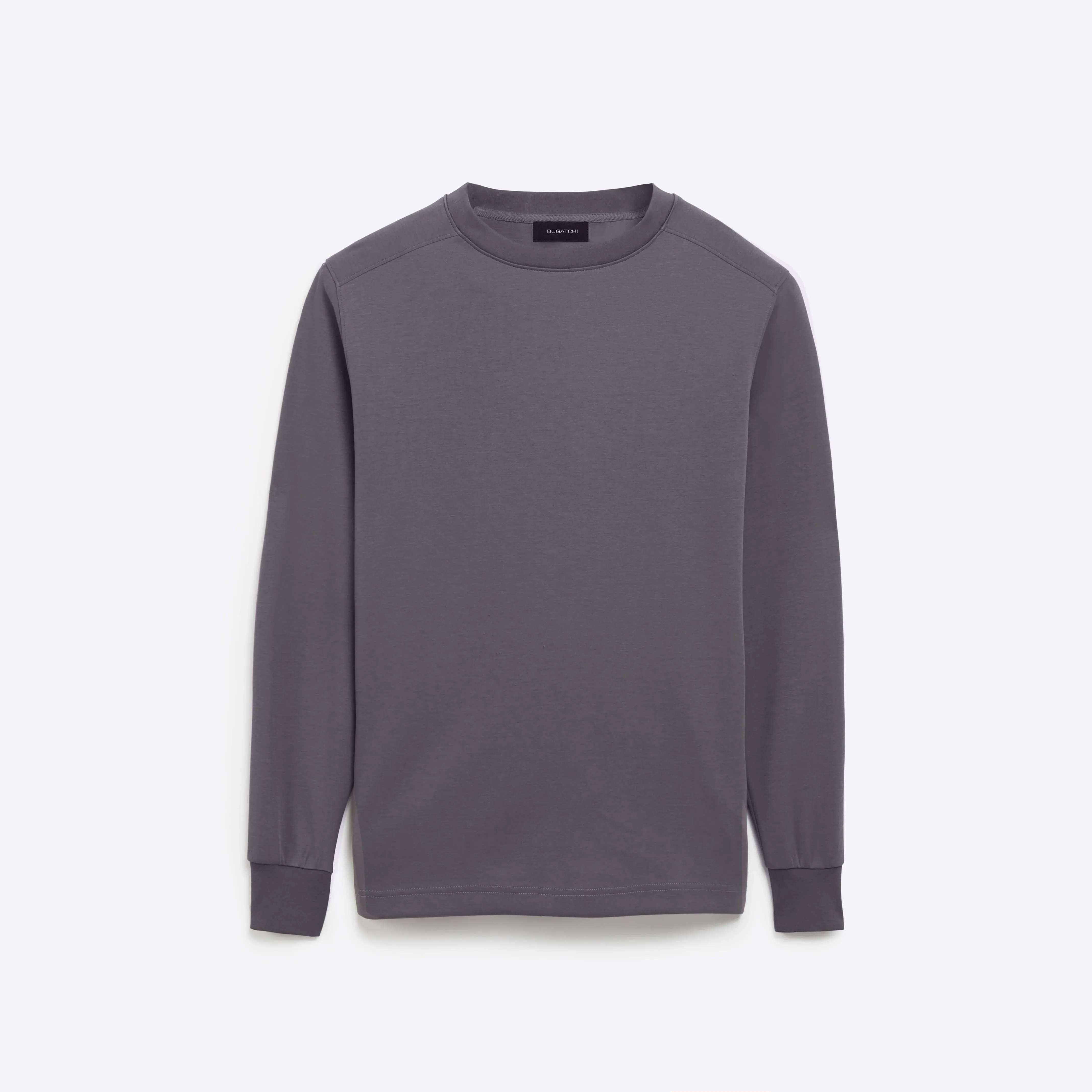 COMFORT Solid Long Sleeve Crew Neck Pullover sold by Bugatchi