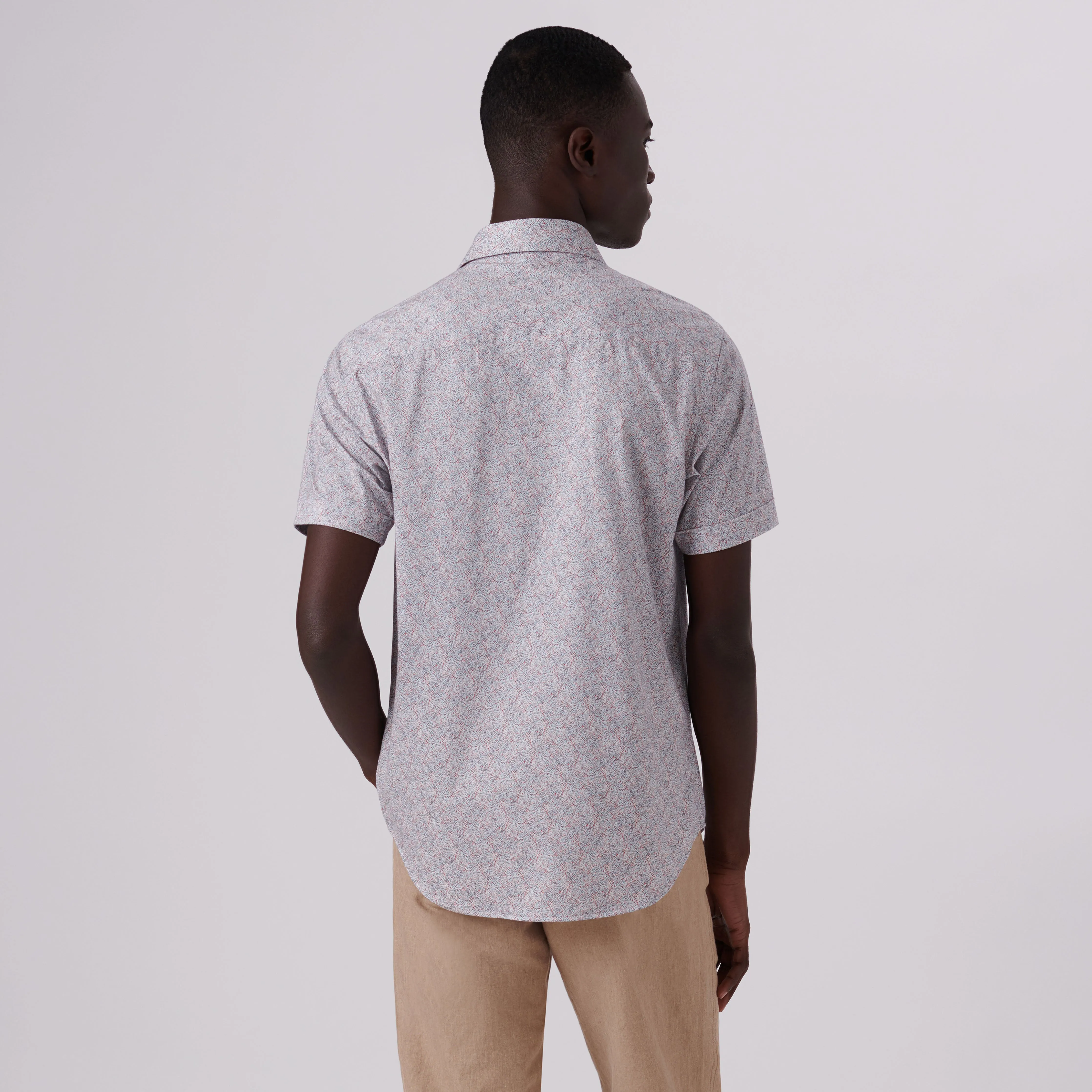 Miles Abstract Print OoohCotton Short Sleeve Shirt sold by Bugatchi product image thumbnail 4