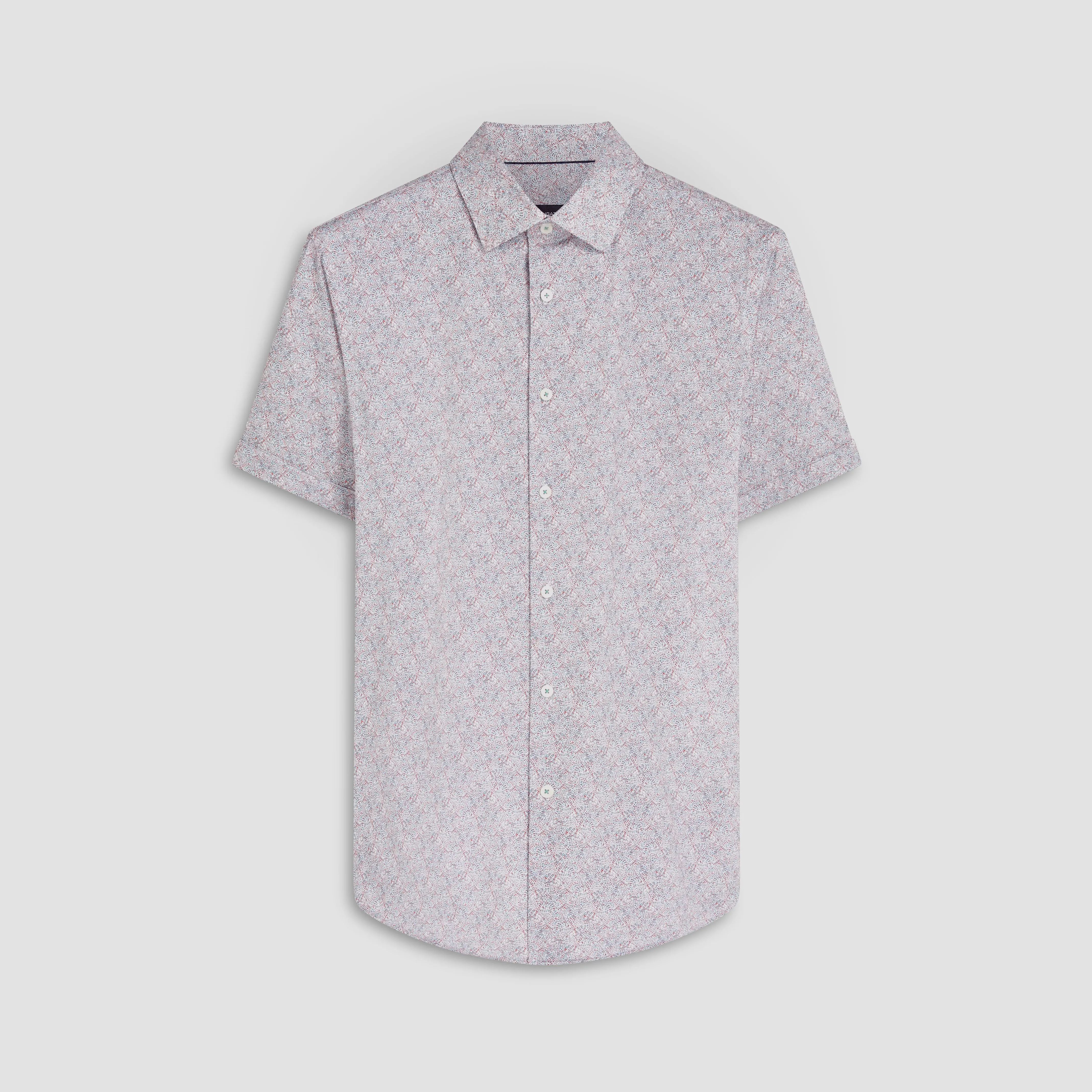 Miles Abstract Print OoohCotton Short Sleeve Shirt sold by Bugatchi