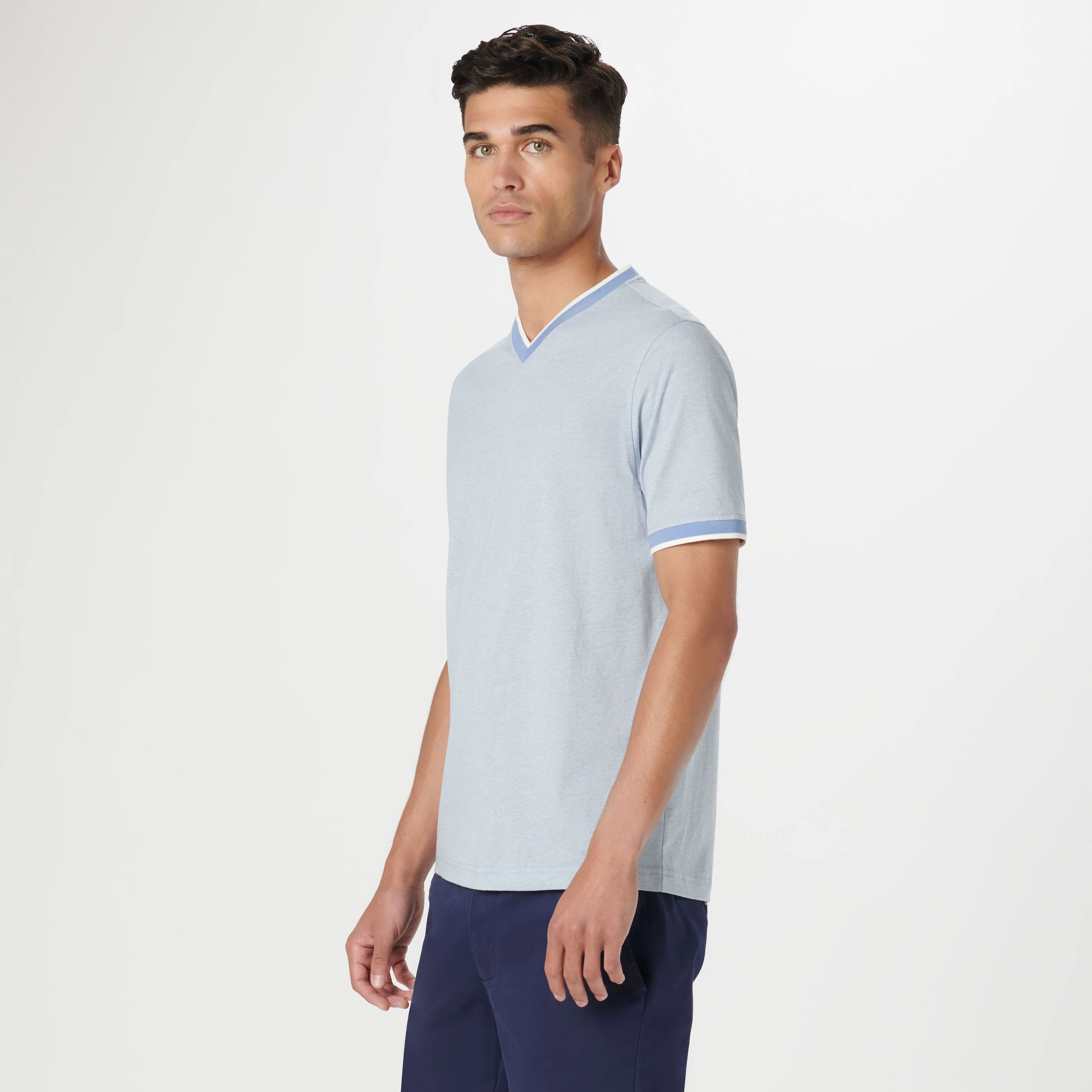 Performance High V-Neck T-Shirt sold by Bugatchi product image thumbnail 3