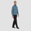 Reversible Pique/Fishermen Knit Quarter-Zip Pullover sold by Bugatchi