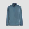 Reversible Pique/Fishermen Knit Quarter-Zip Pullover sold by Bugatchi