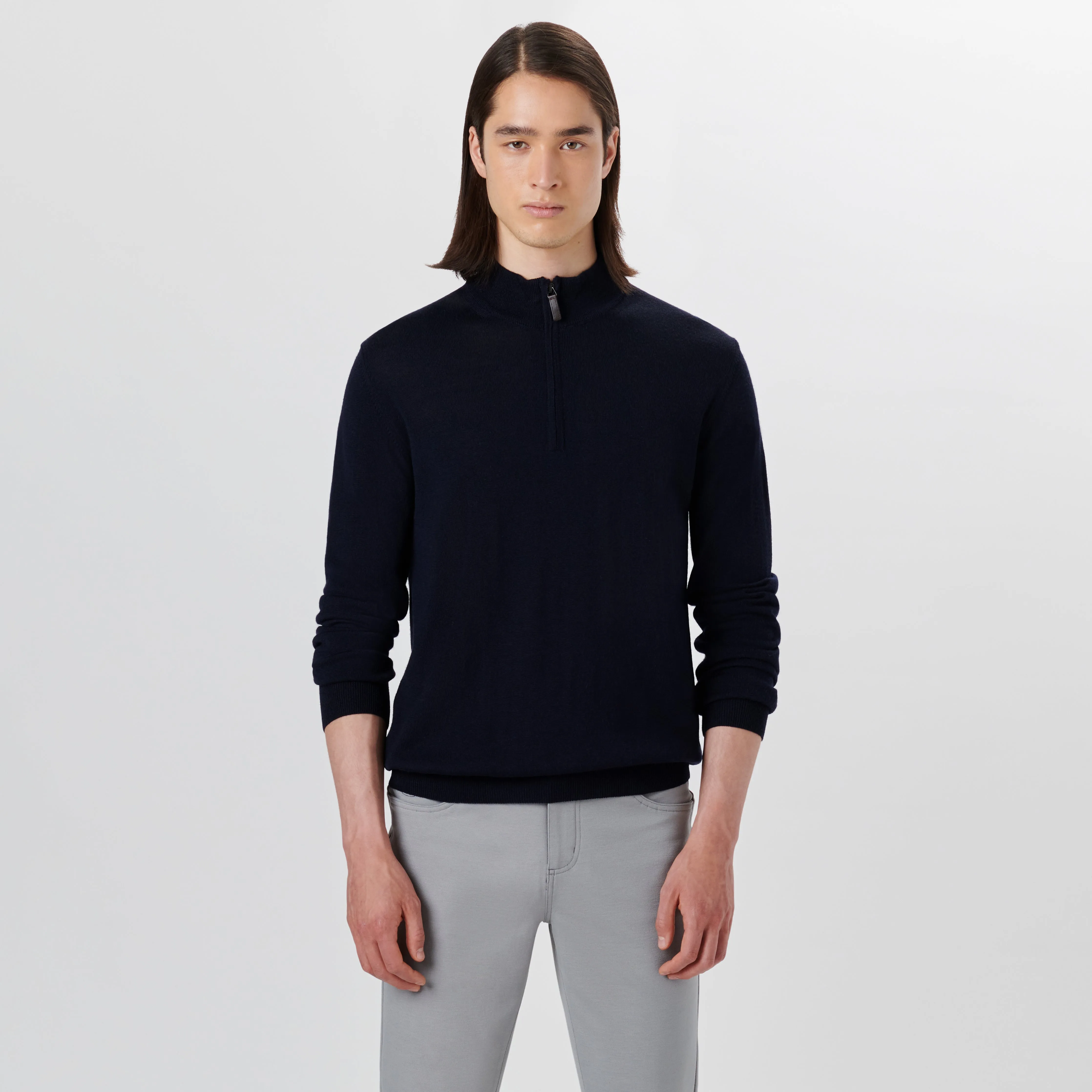 Super Merino Solid Quarter Zip Sweater sold by Bugatchi product image thumbnail 2